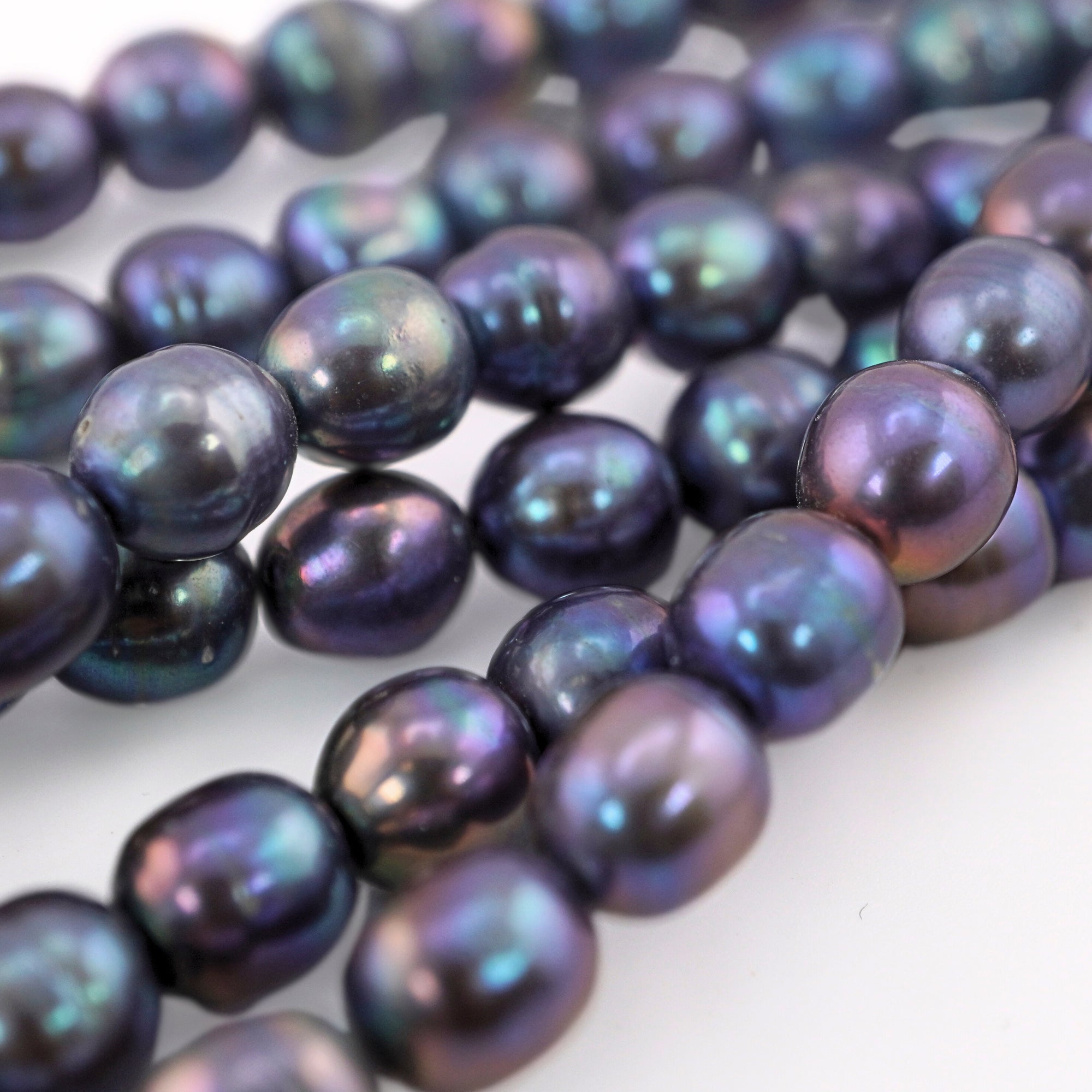 7.5 MM Peacock Potato Freshwater Pearls Beads