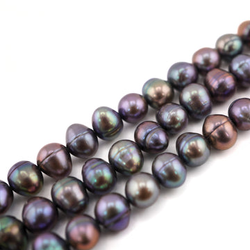 9 x 8 MM Violet Potato Freshwater Pearls Beads