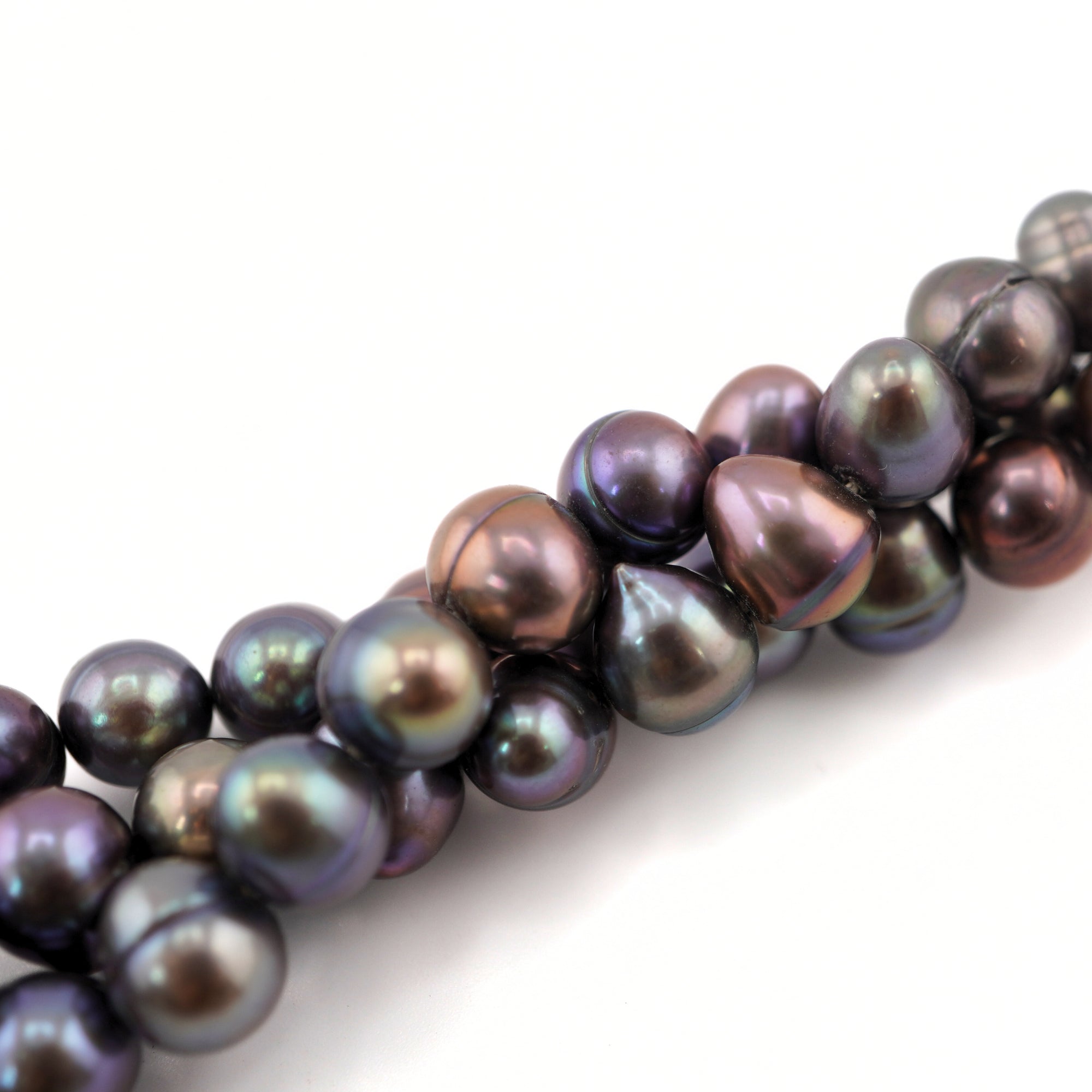 9 x 8 Violet Potato Freshwater Pearls Beads