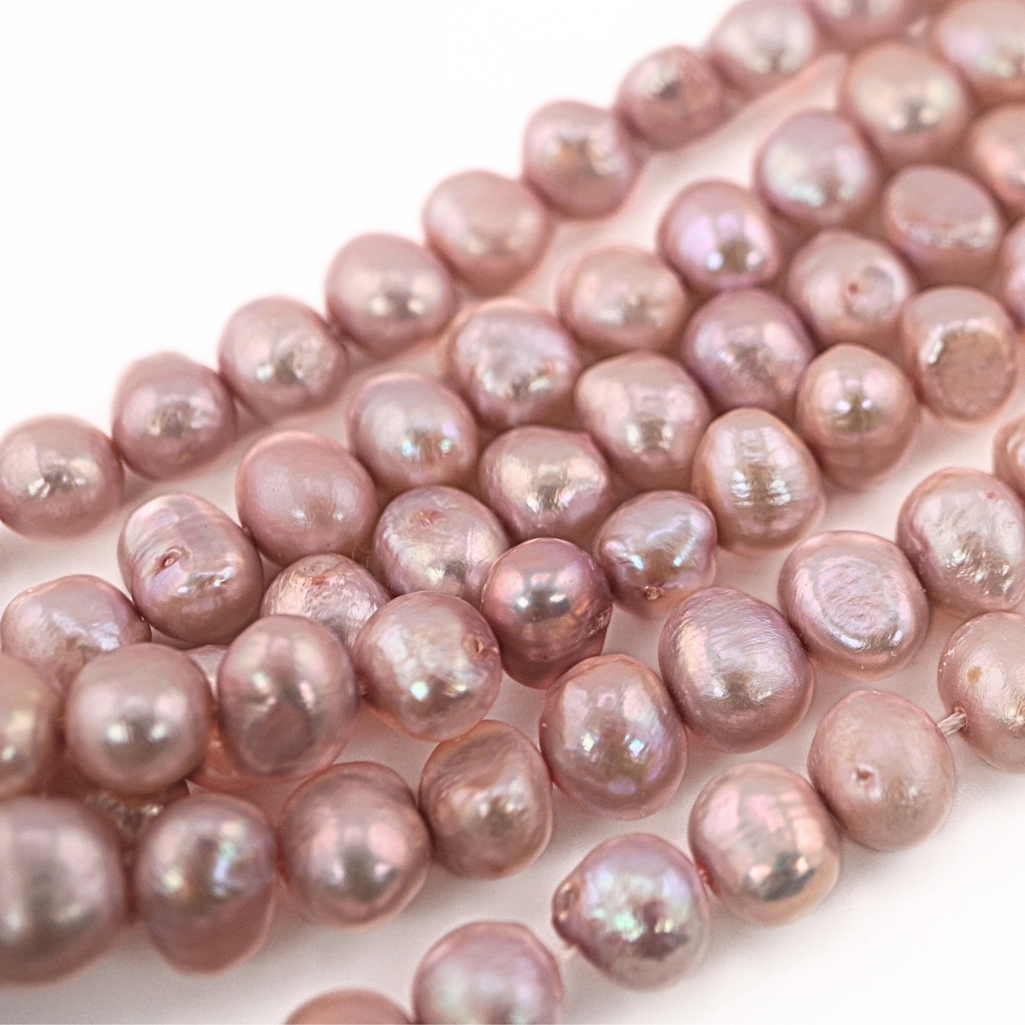 8 x 6 MM Plum Potato Freshwater Pearls Beads