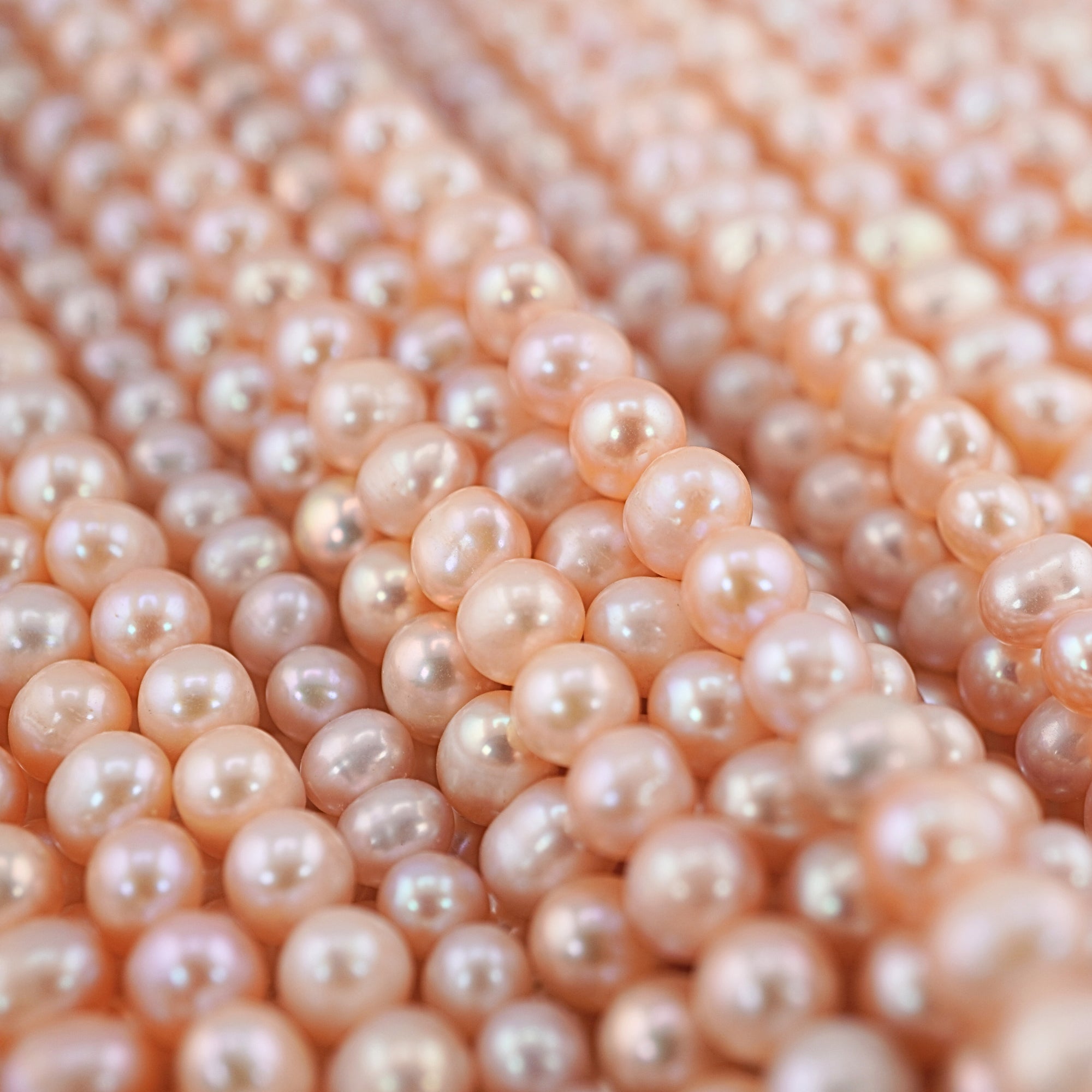 Peach Potato Freshwater Pearls Beads