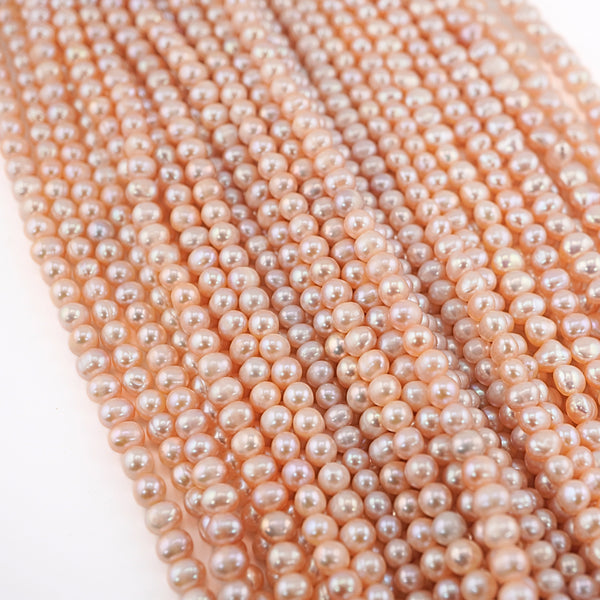 Peach Potato Freshwater Pearls Beads