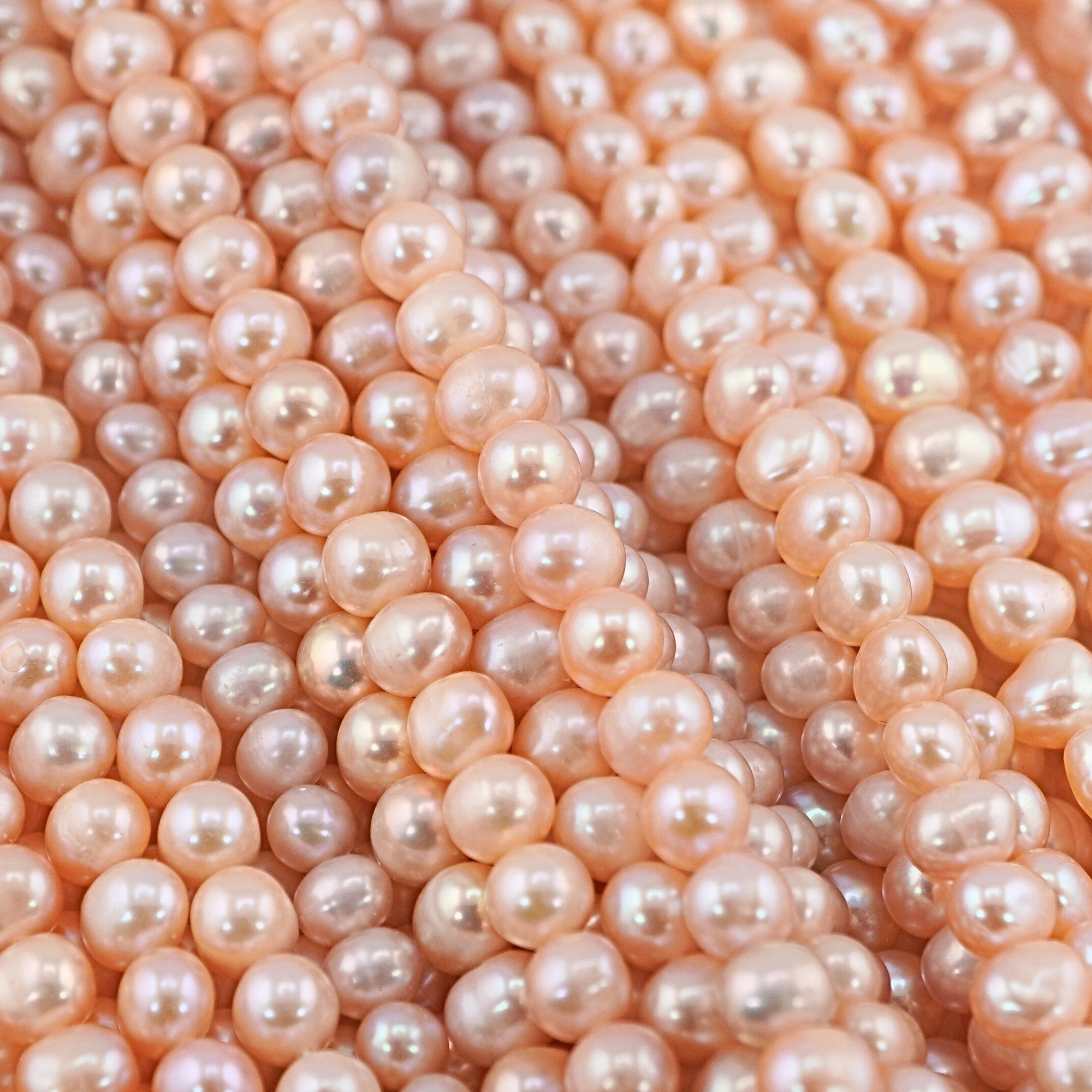 Peach Potato Freshwater Pearls Beads