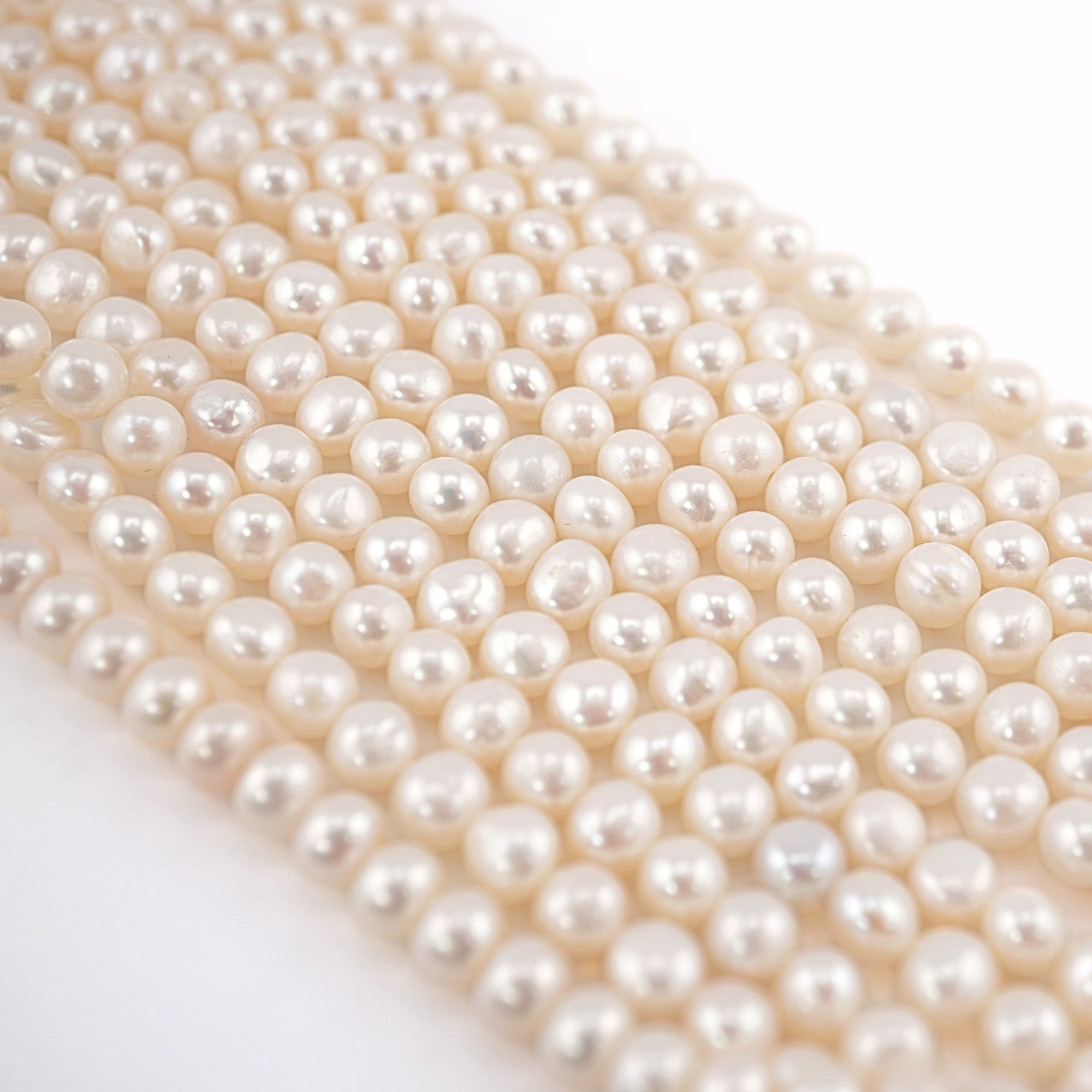 White Potato Freshwater Pearls Beads