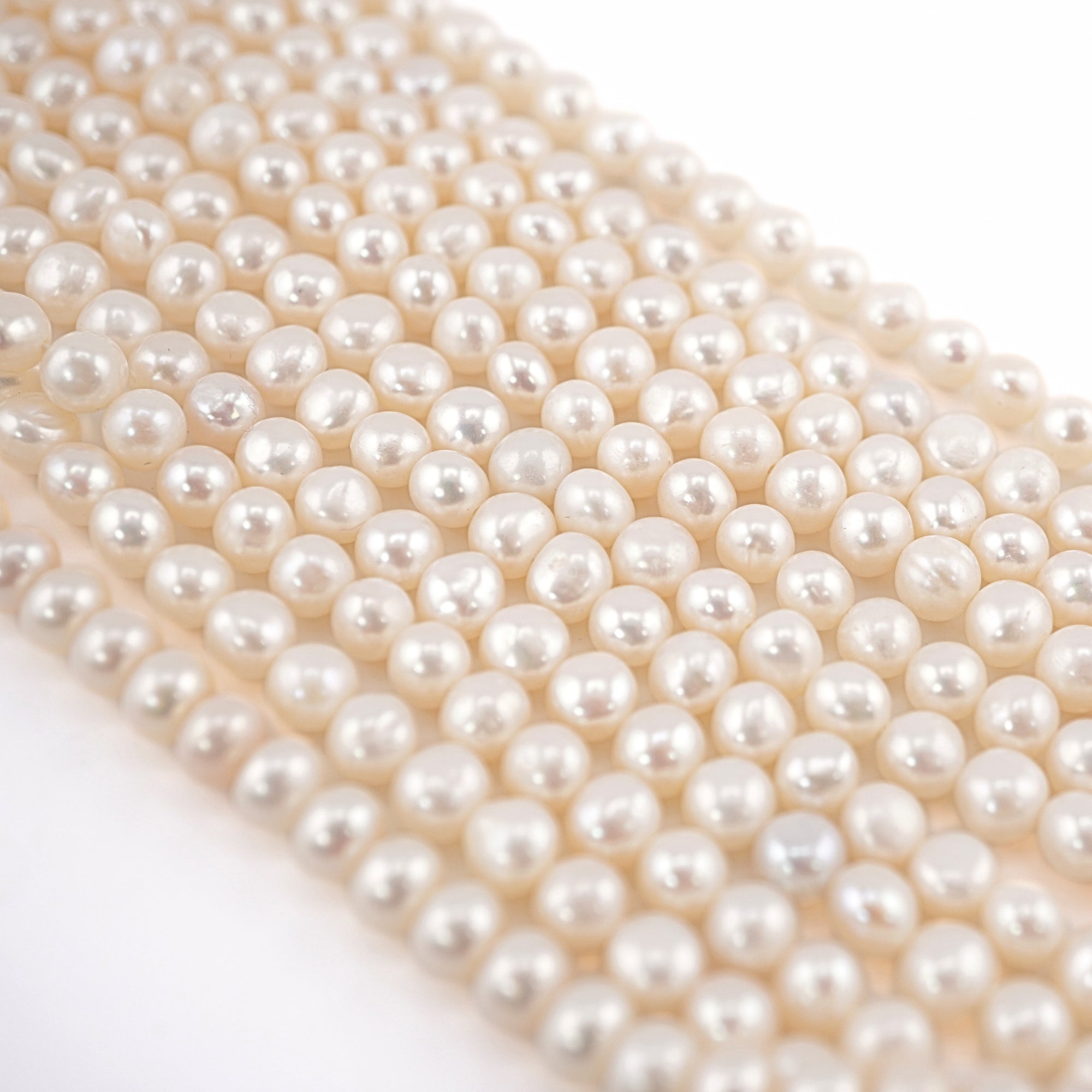 White Potato Freshwater Pearls Beads