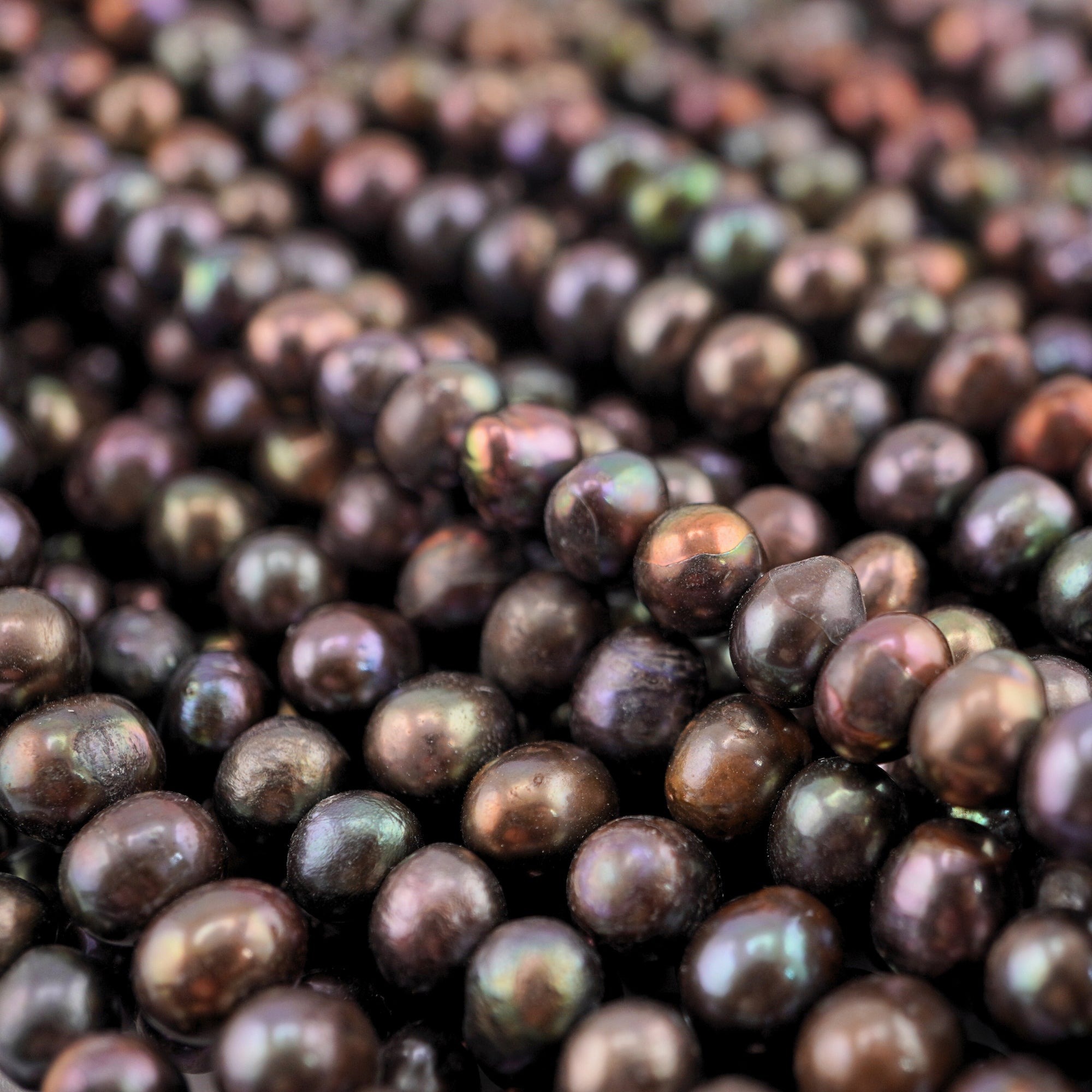 7 - 6 MM Peacock Potato Freshwater Pearls Beads