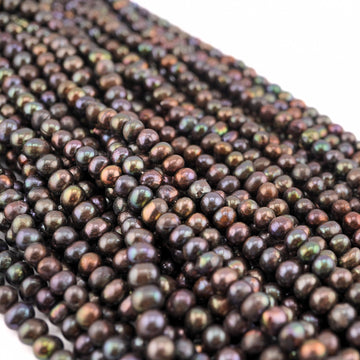 7 - 6 MM Peacock Potato Freshwater Pearls Beads