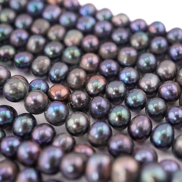 6.5 MM Peacock Potato Freshwater Pearls Beads