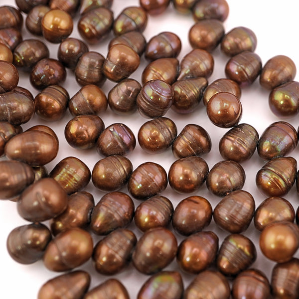 Chocolate Drop Freshwater Pearls Beads