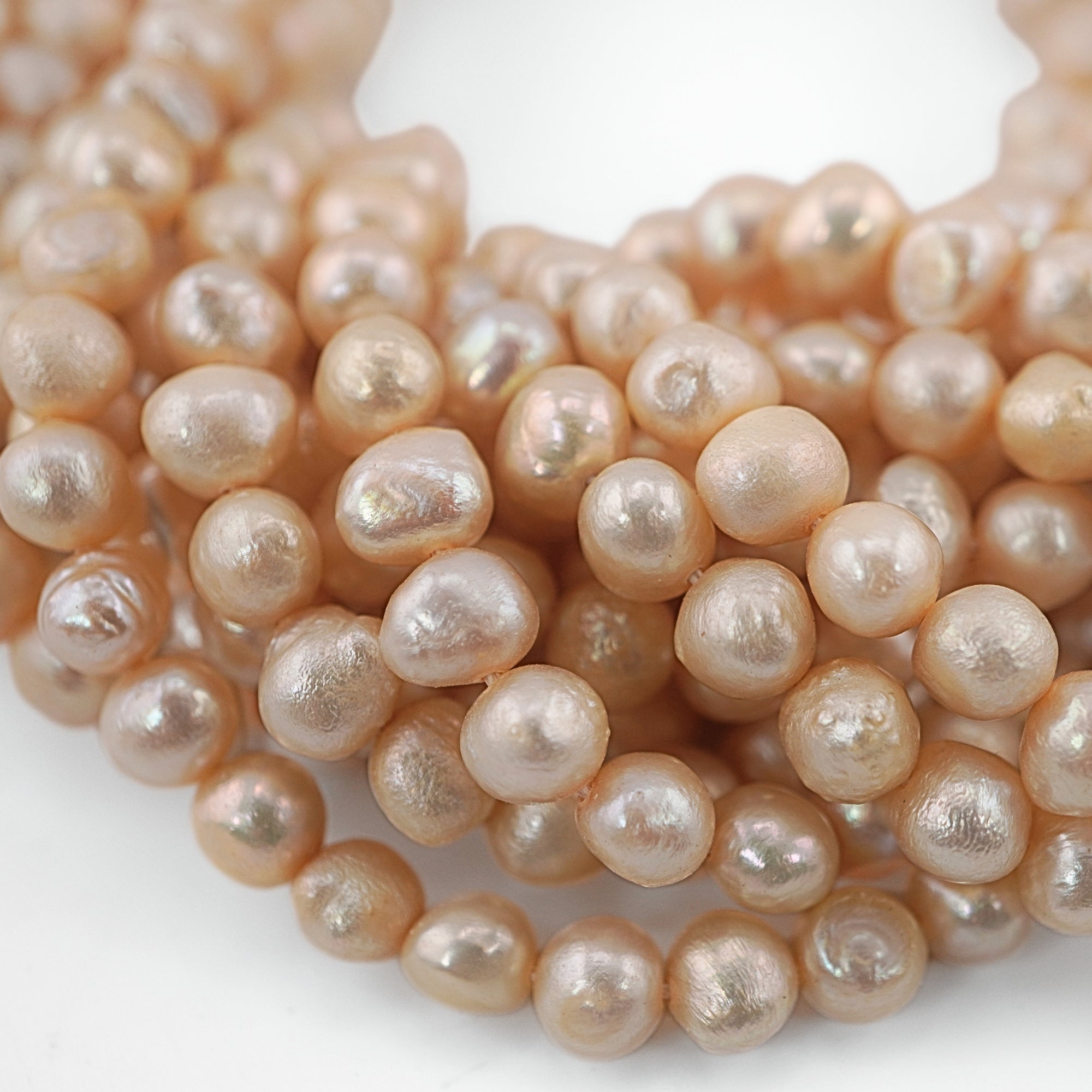 Golden Potato Freshwater Pearls Beads