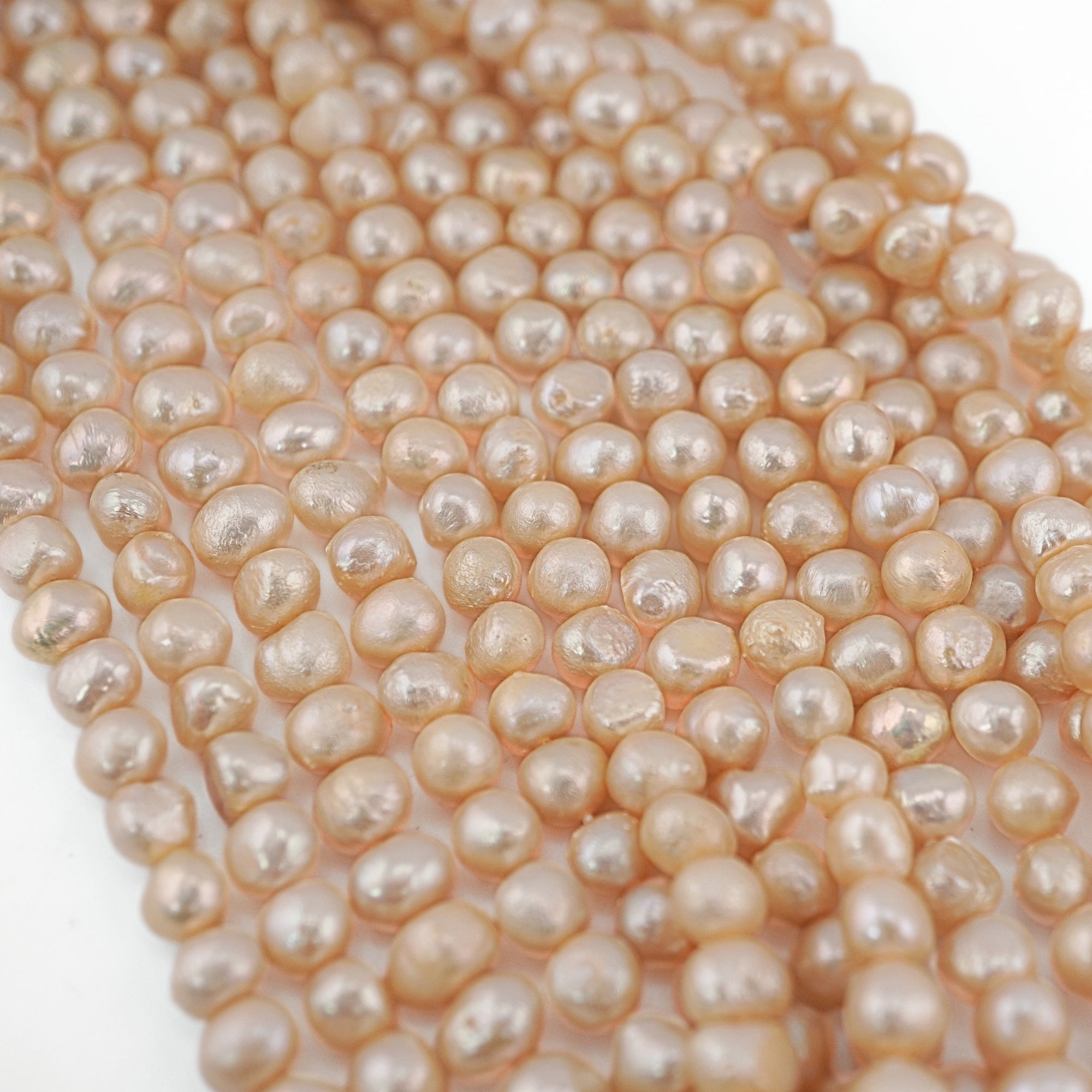 Golden Potato Freshwater Pearls Beads