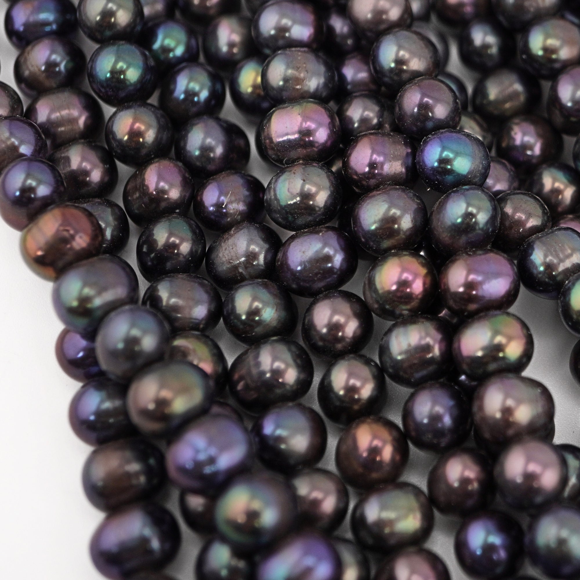 7 - 6 MM Peacock Potato Freshwater Pearls Beads