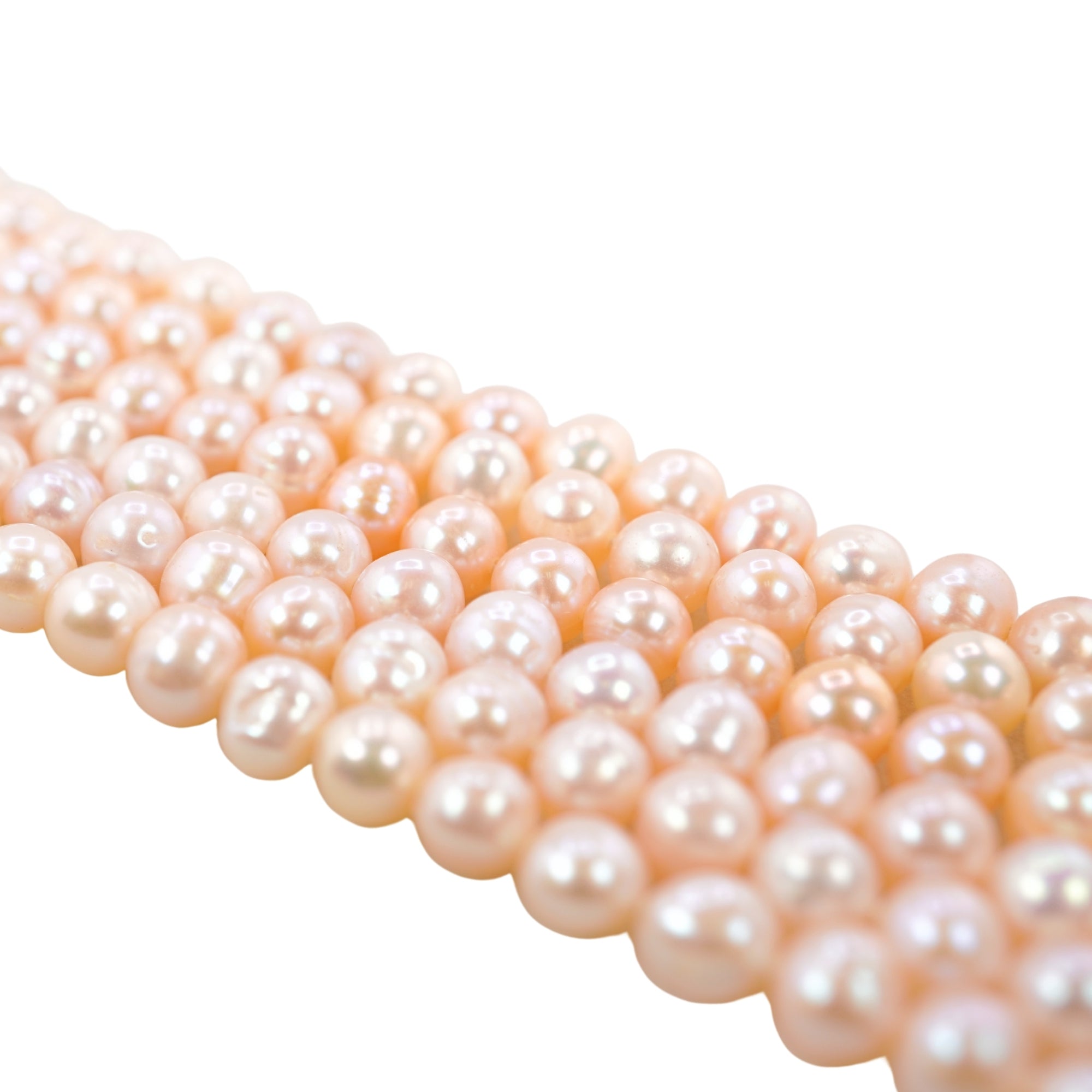 Peach Potato Freshwater Pearls Beads
