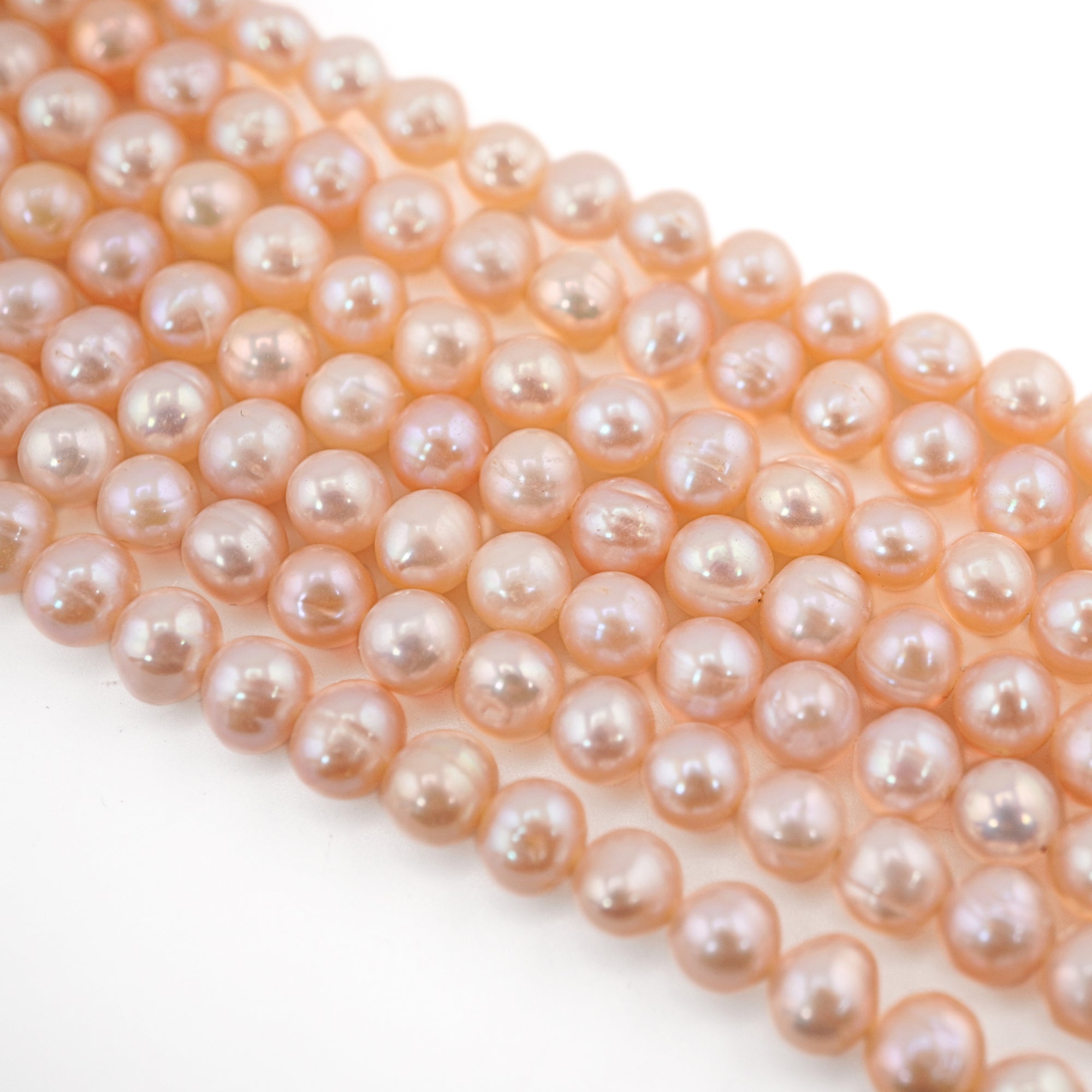 Peach Potato Freshwater Pearls Beads