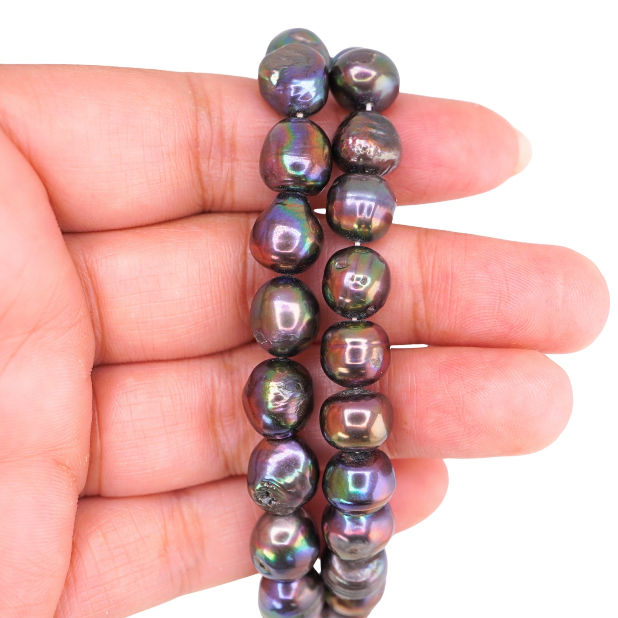 Peacock Freshwater Pearls Beads Strand 