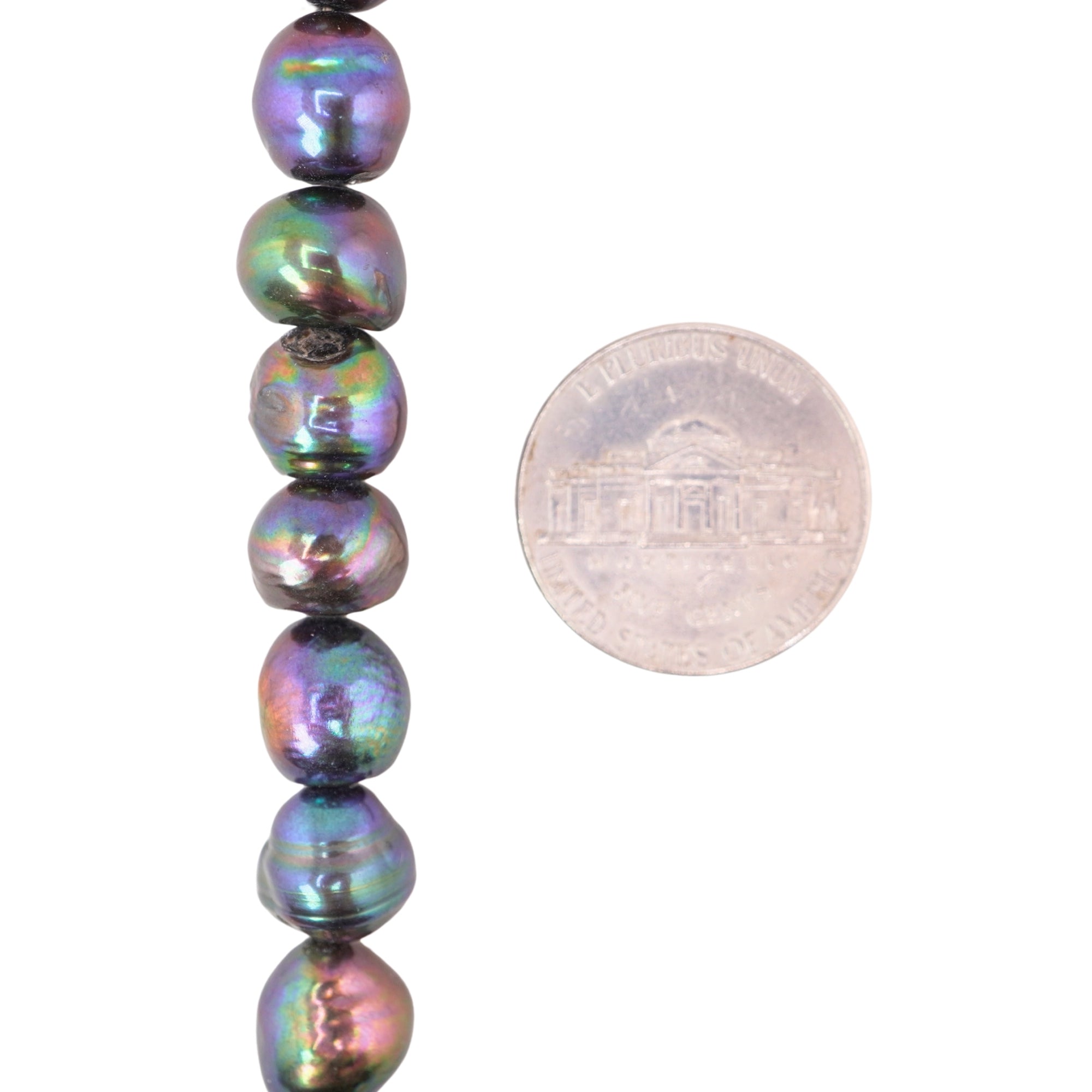 Peacock Freshwater Pearls Beads Strand 