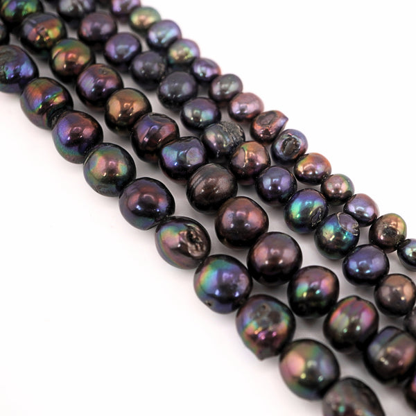 Mix Size Peacock Lot of 4 Strand Freshwater Pearls Beads