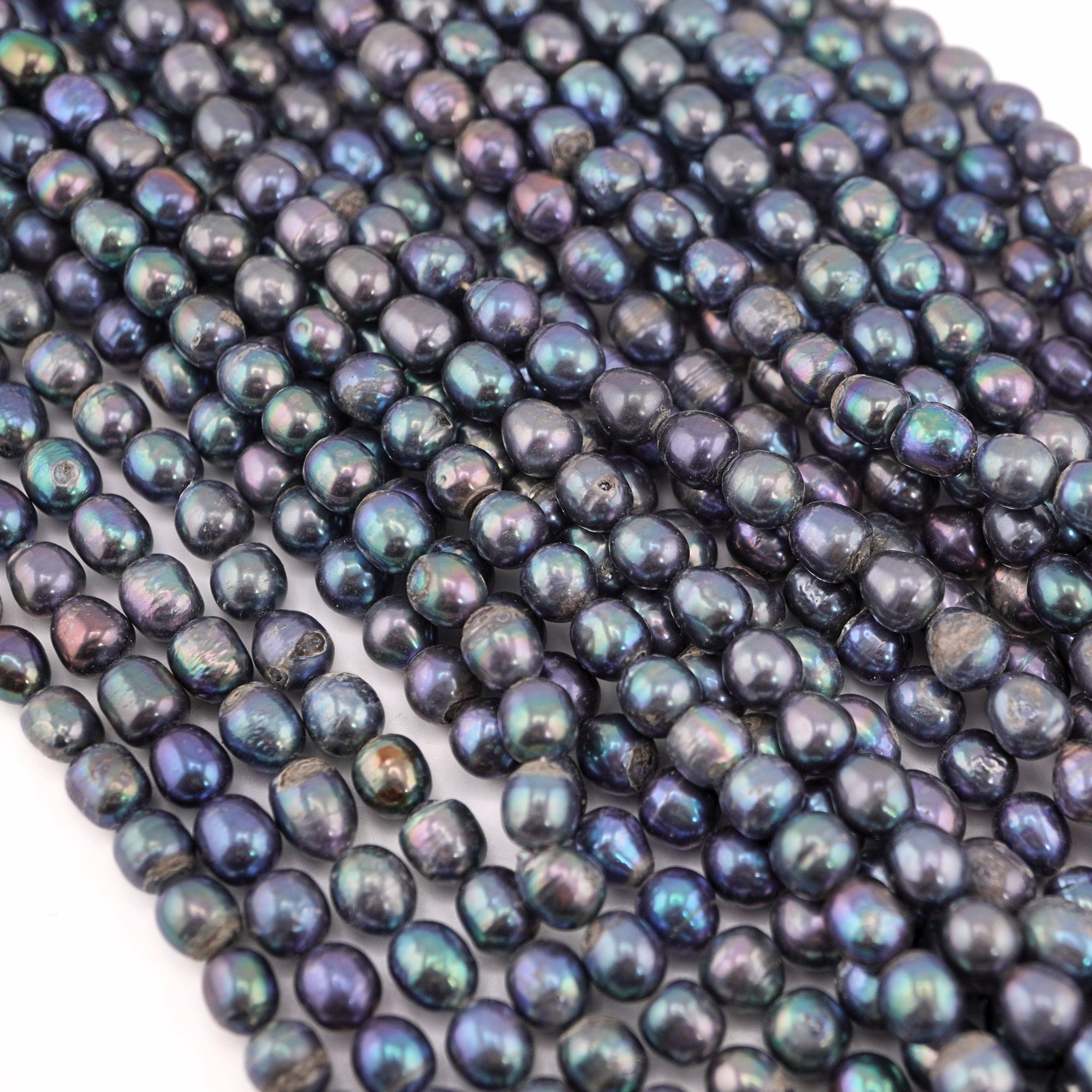 Peacock Oval Freshwater Pearls Beads