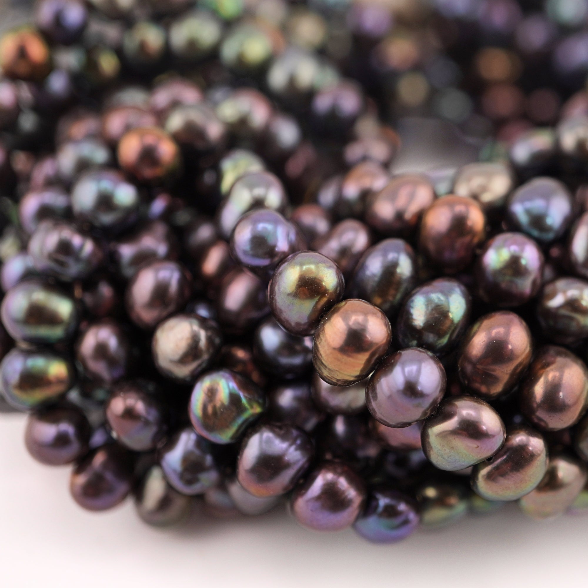 Peacock Oval Freshwater Pearls Beads