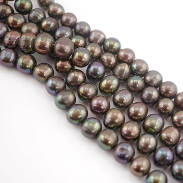 9 - 10 MM Peacock Oval Freshwater Pearls Beads