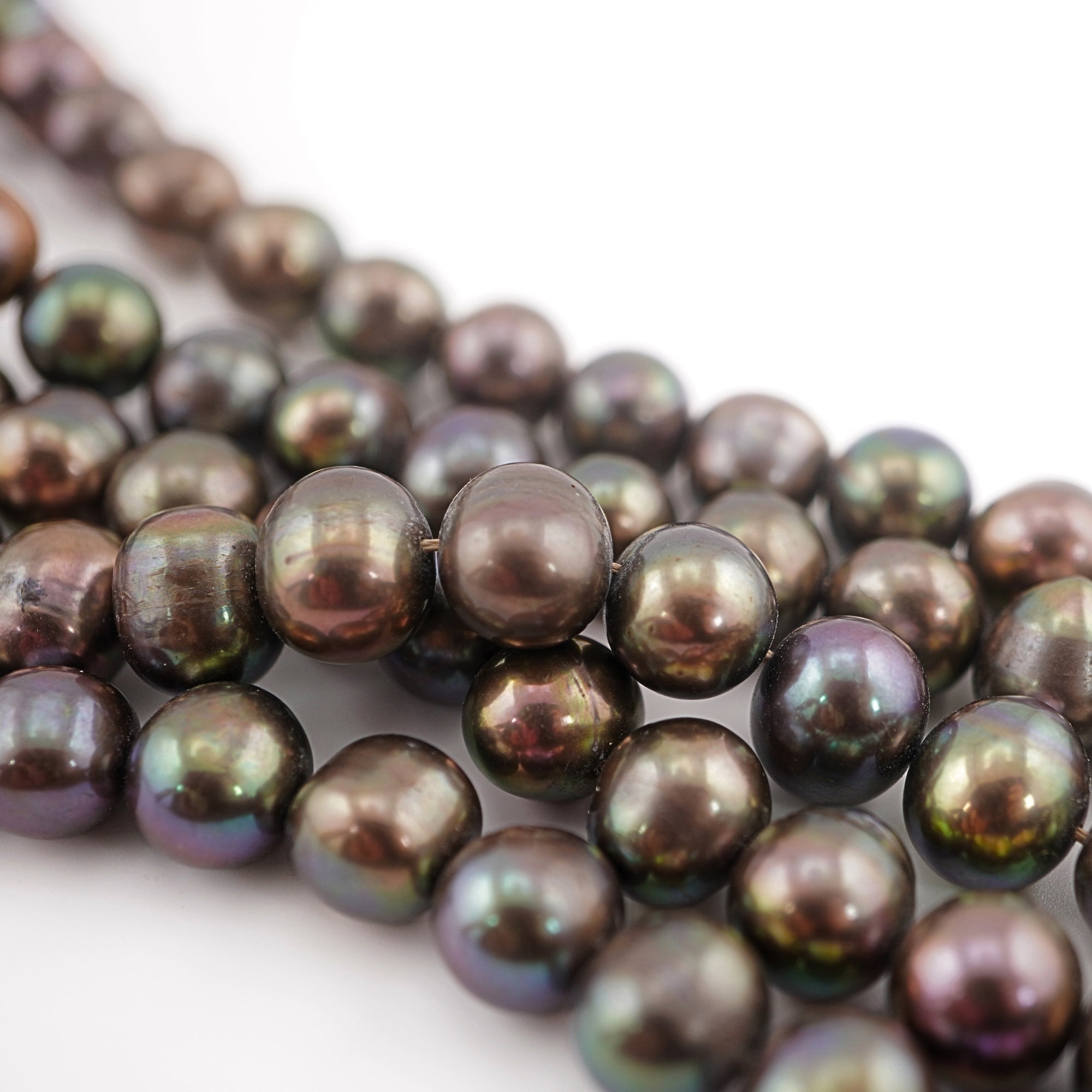 9 - 10 MM Peacock Oval Freshwater Pearls Beads