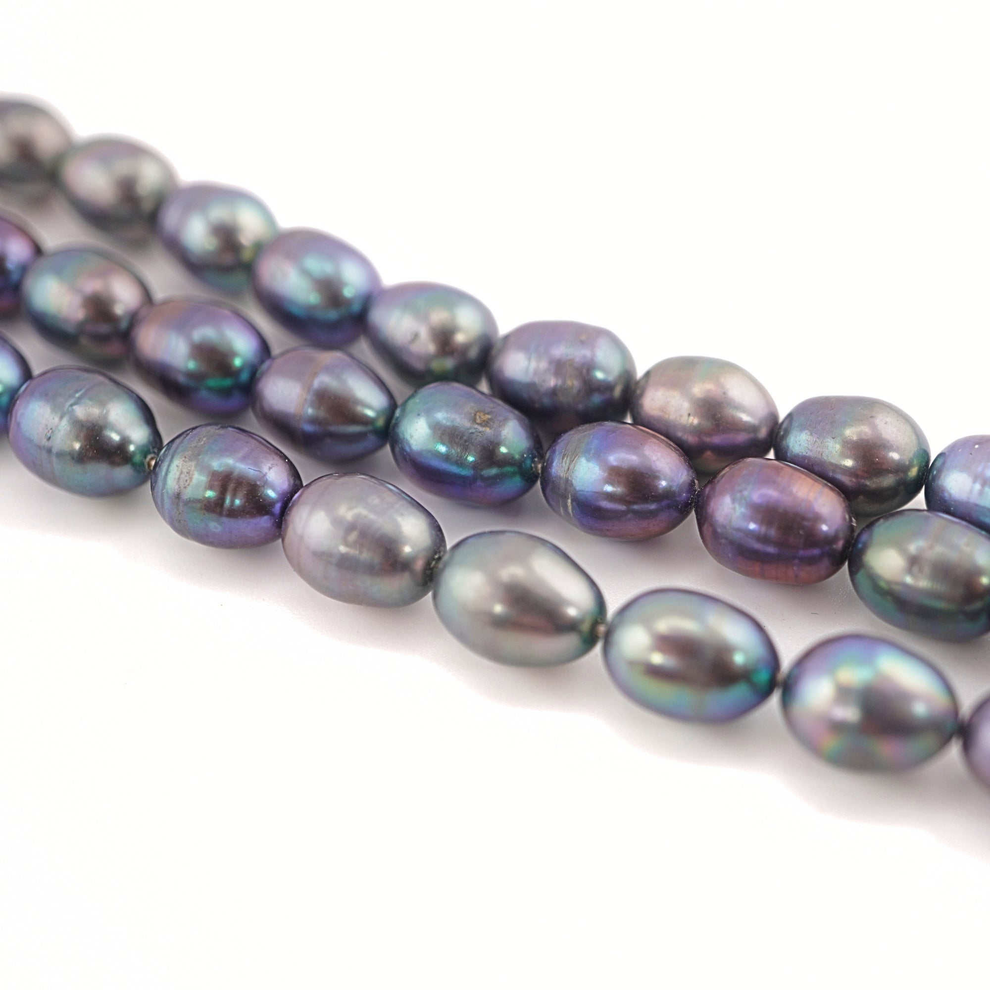 9 x 7 MM Peacock Oval Freshwater Pearls Beads