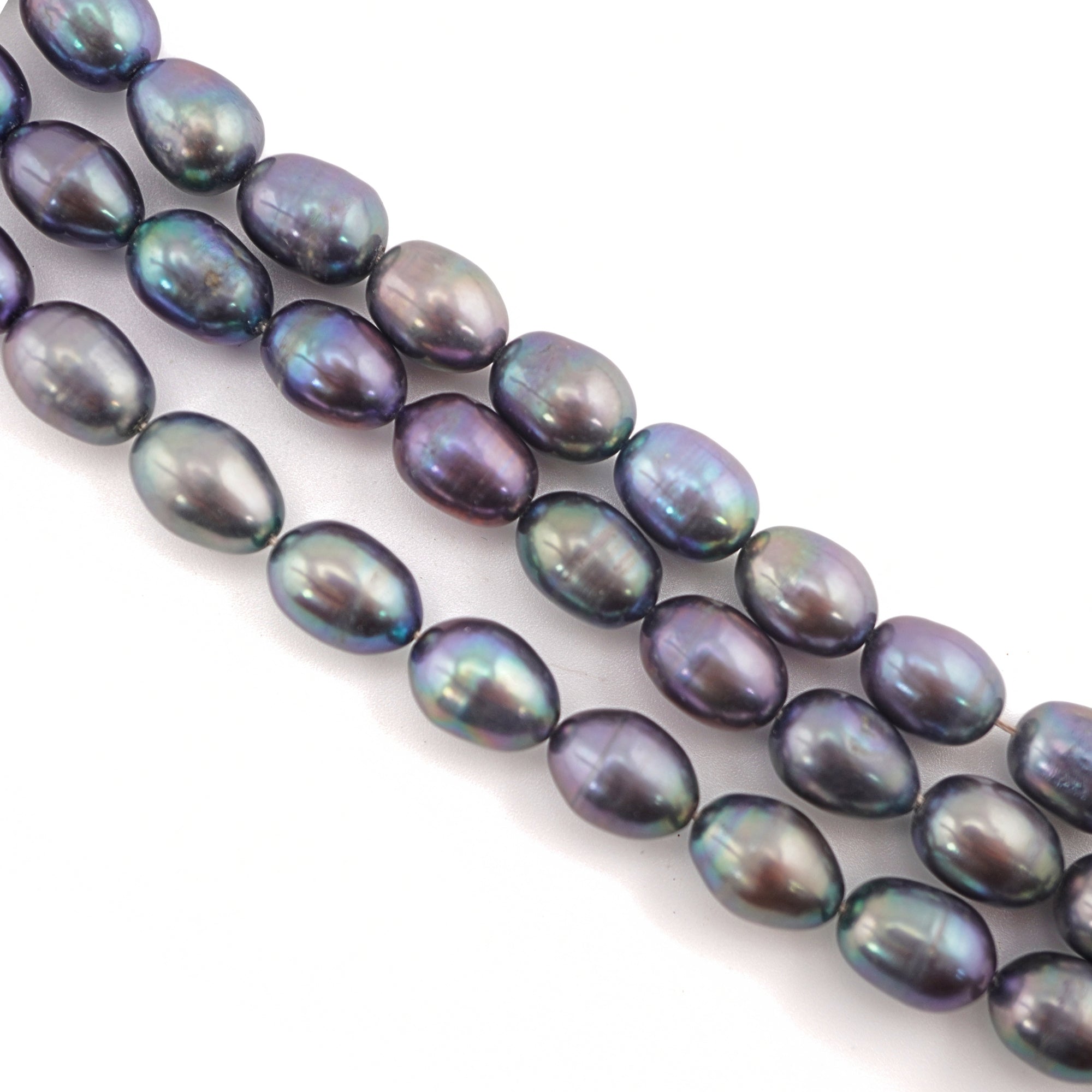 9 x 7 MM Peacock Oval Freshwater Pearls Beads