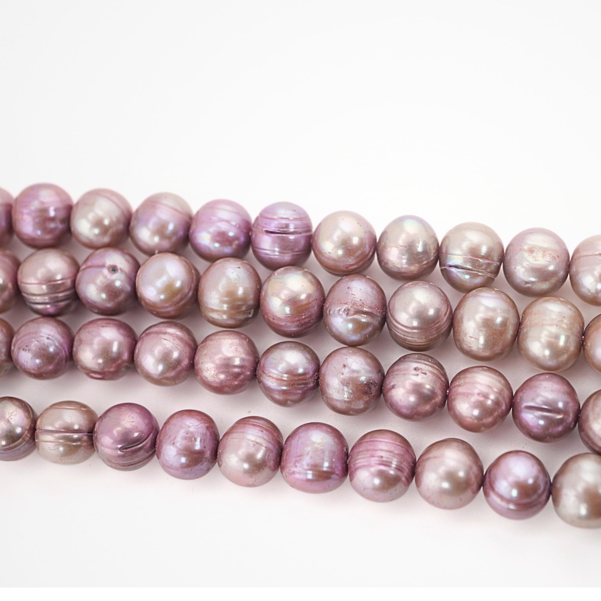 9 x 8 MM Plum Oval Freshwater Pearls Beads