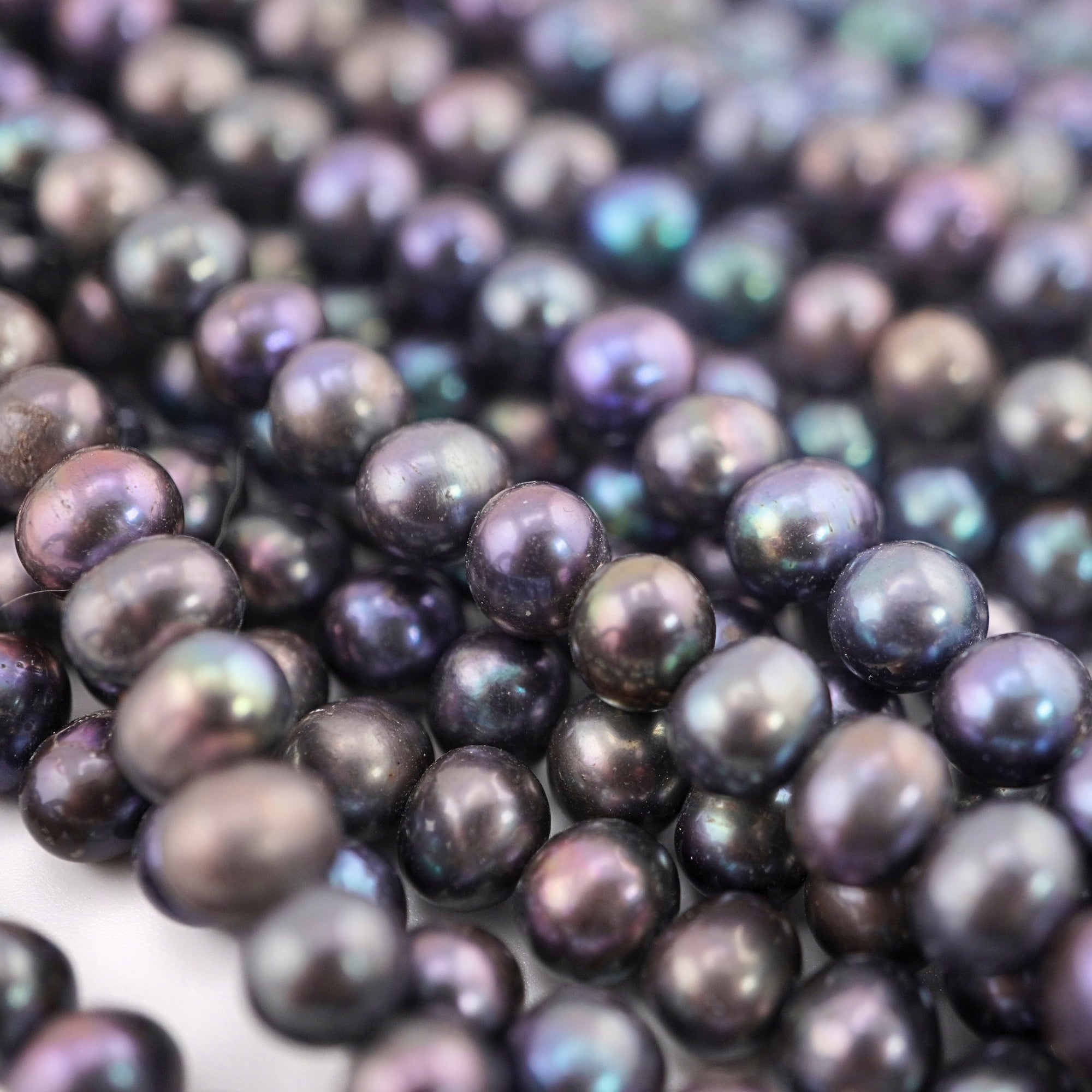 6 MM Peacock Potato Freshwater Pearls Beads