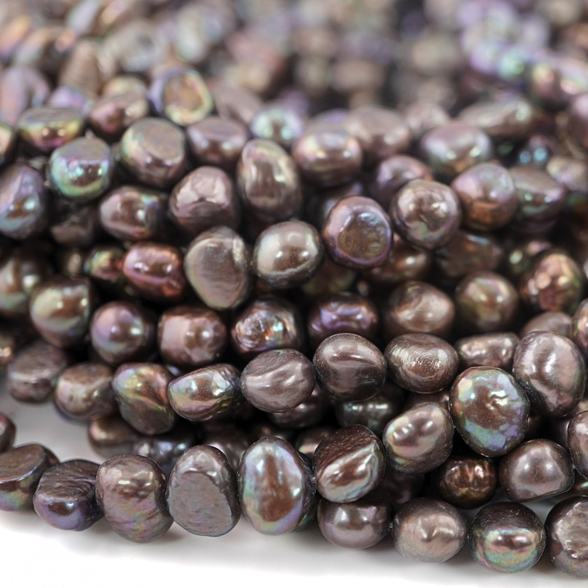 8 x 5 - 10 x 5 MM Peacock Baroque Freshwater Pearls Beads