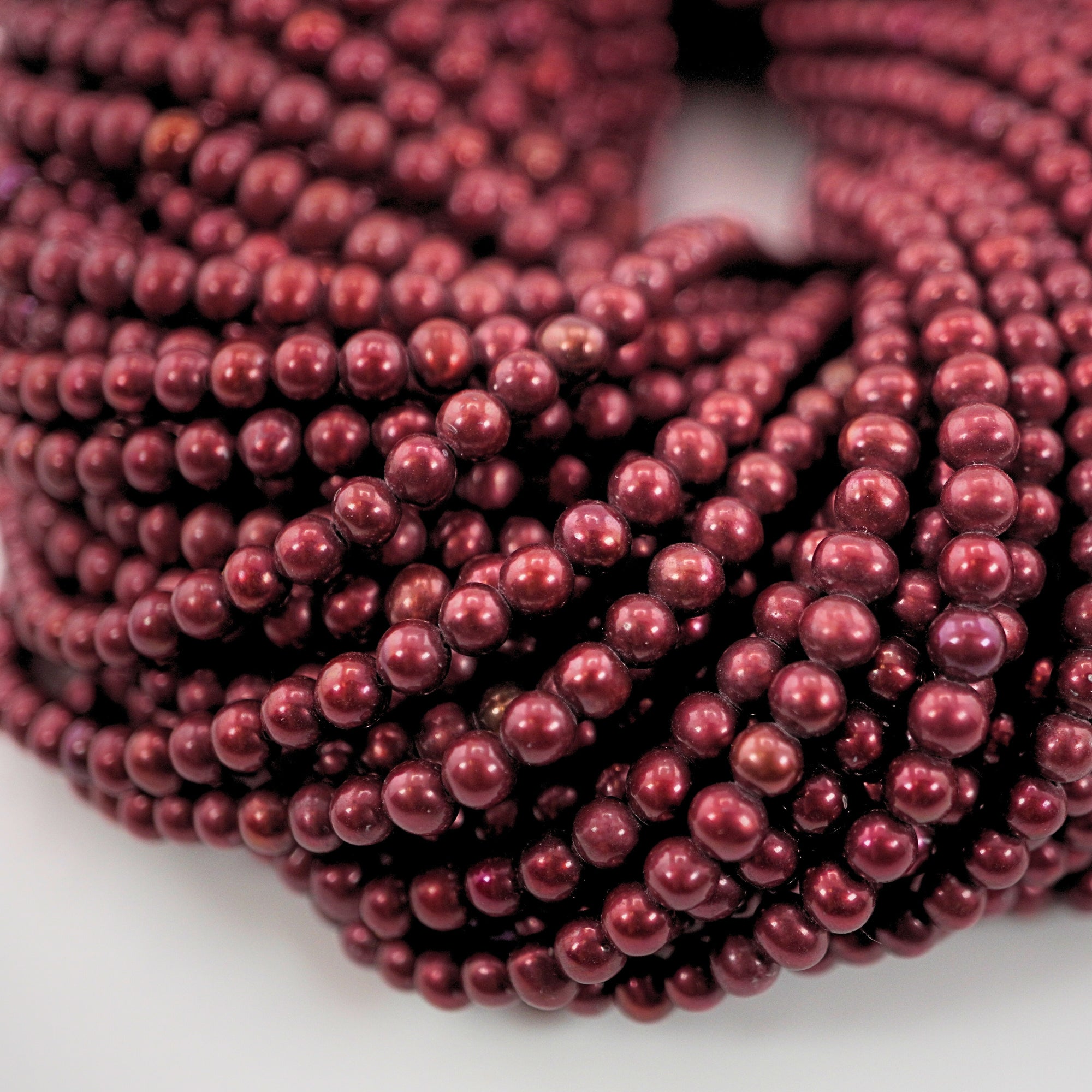 Cherry Round Freshwater Pearls Beads