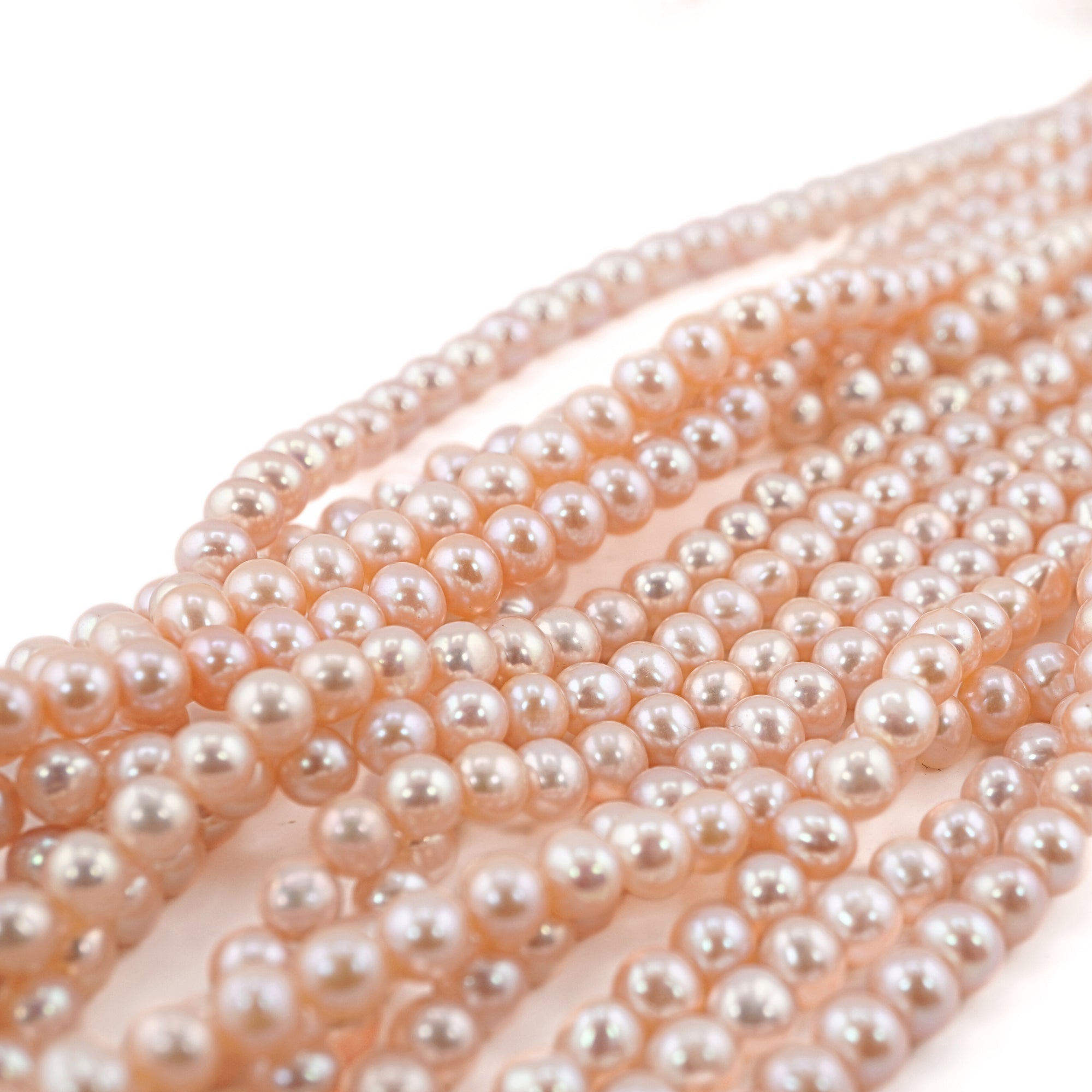 Pink Round Freshwater Pearls Beads