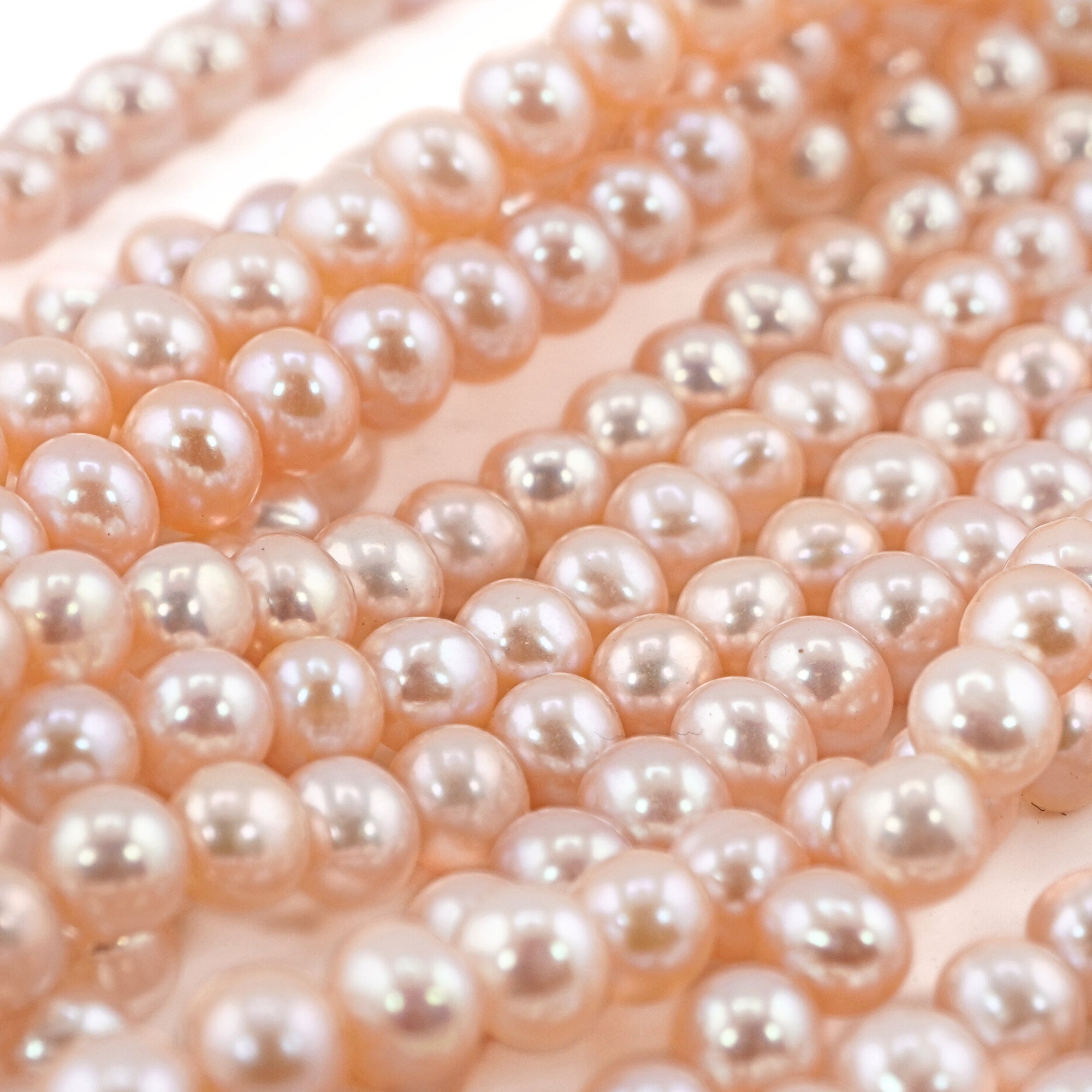 Pink Round Freshwater Pearls Beads