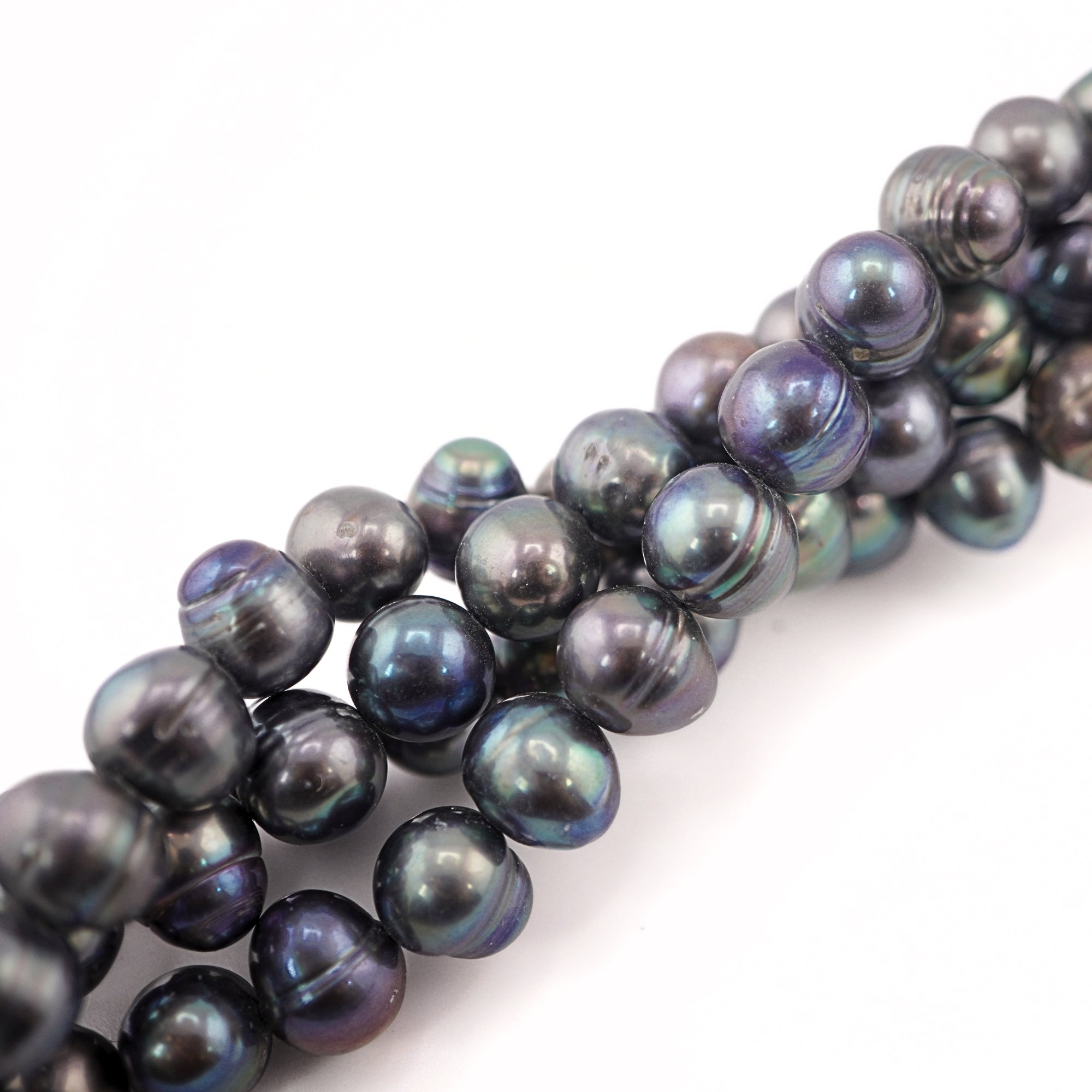 10 x 9 MM Peacock Oval Freshwater Pearls Beads