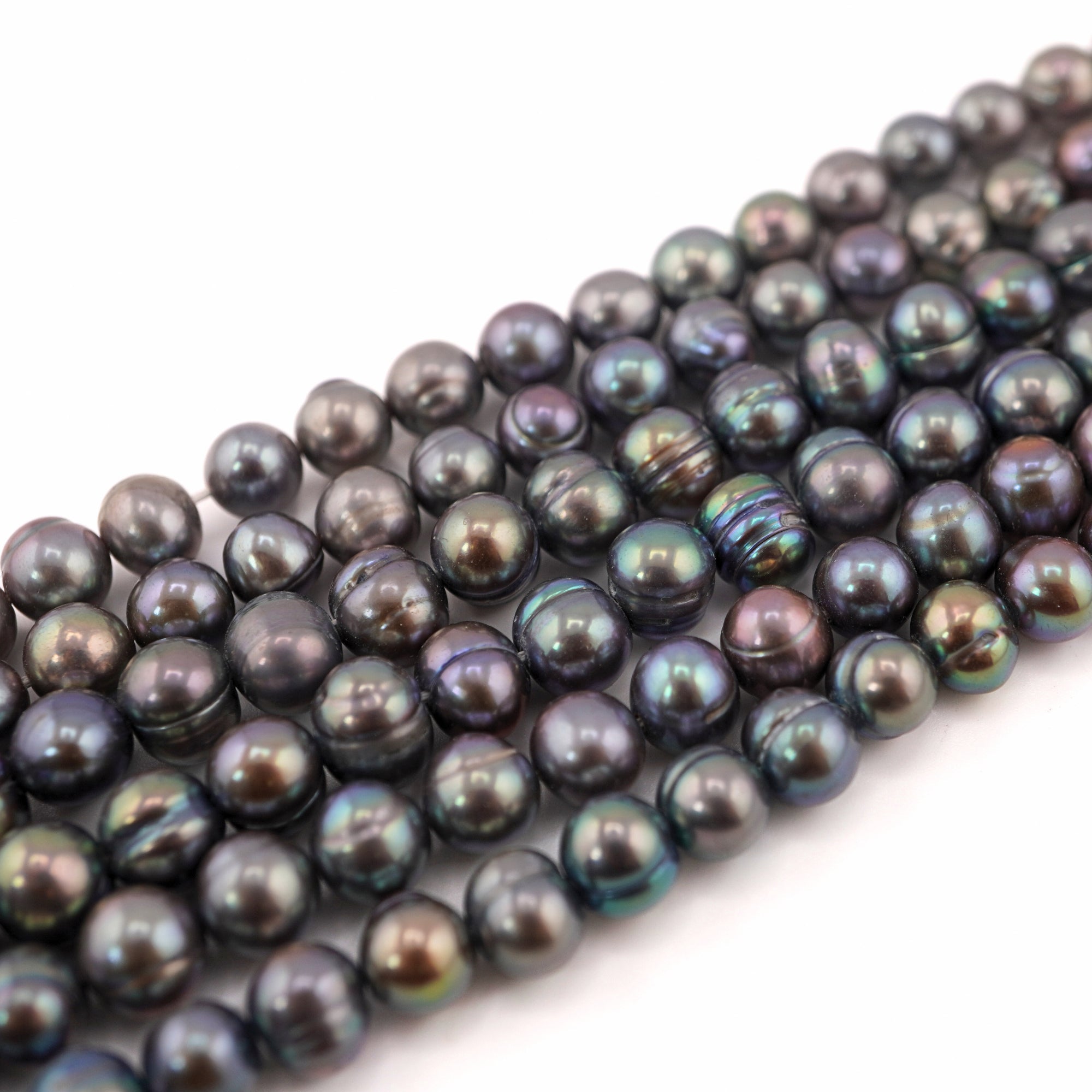 5 - 7 MM Peacock Oval Freshwater Pearls Beads