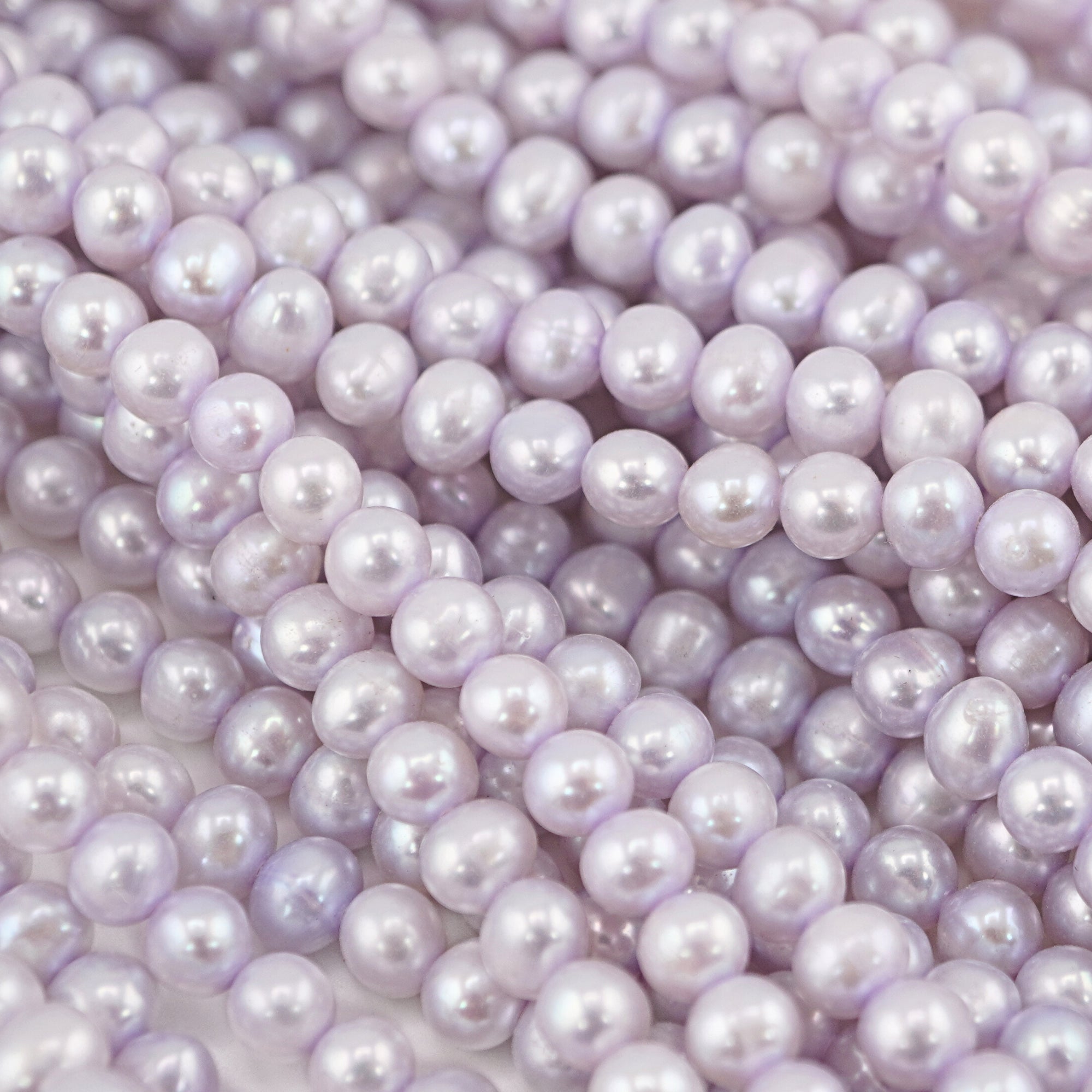 Plum Near Round Freshwater Pearls Beads