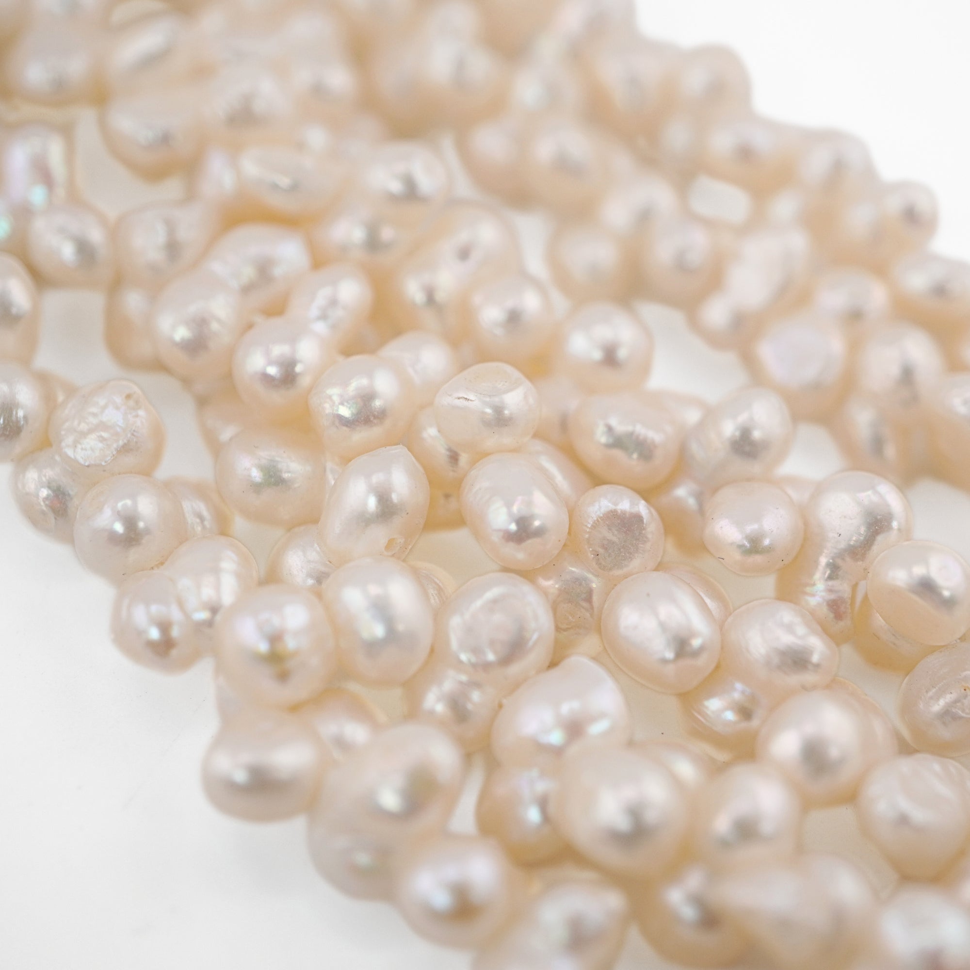 White Baroque Freshwater Pearls Beads