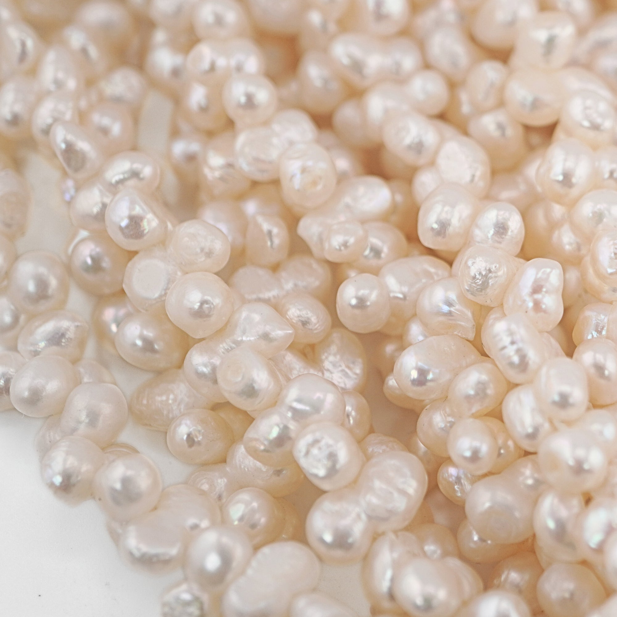 White Baroque Freshwater Pearls Beads