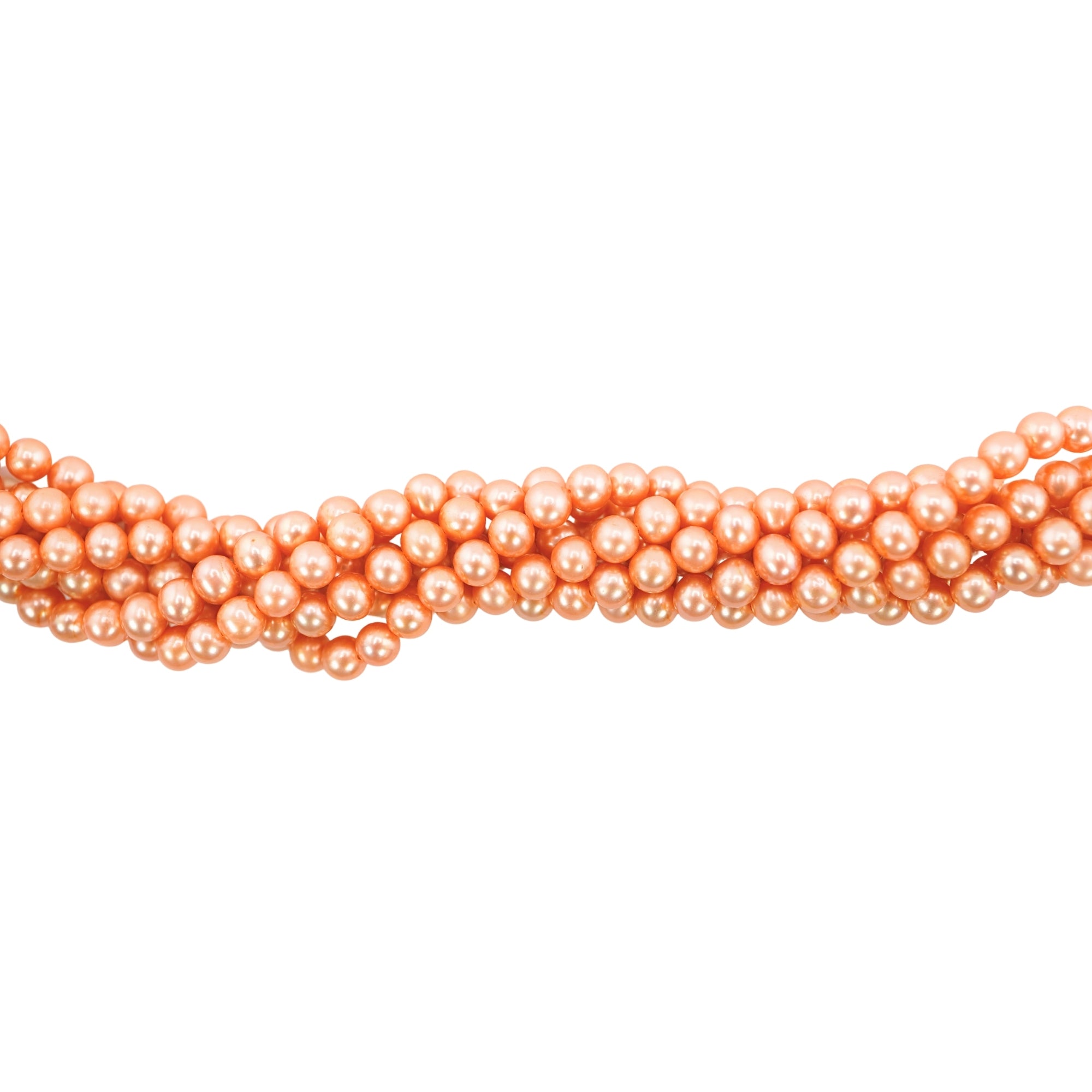 Melon Near Round Freshwater Pearls Beads