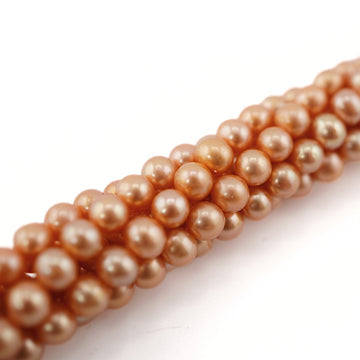 4 MM Melon Near Round Freshwater Pearls Beads