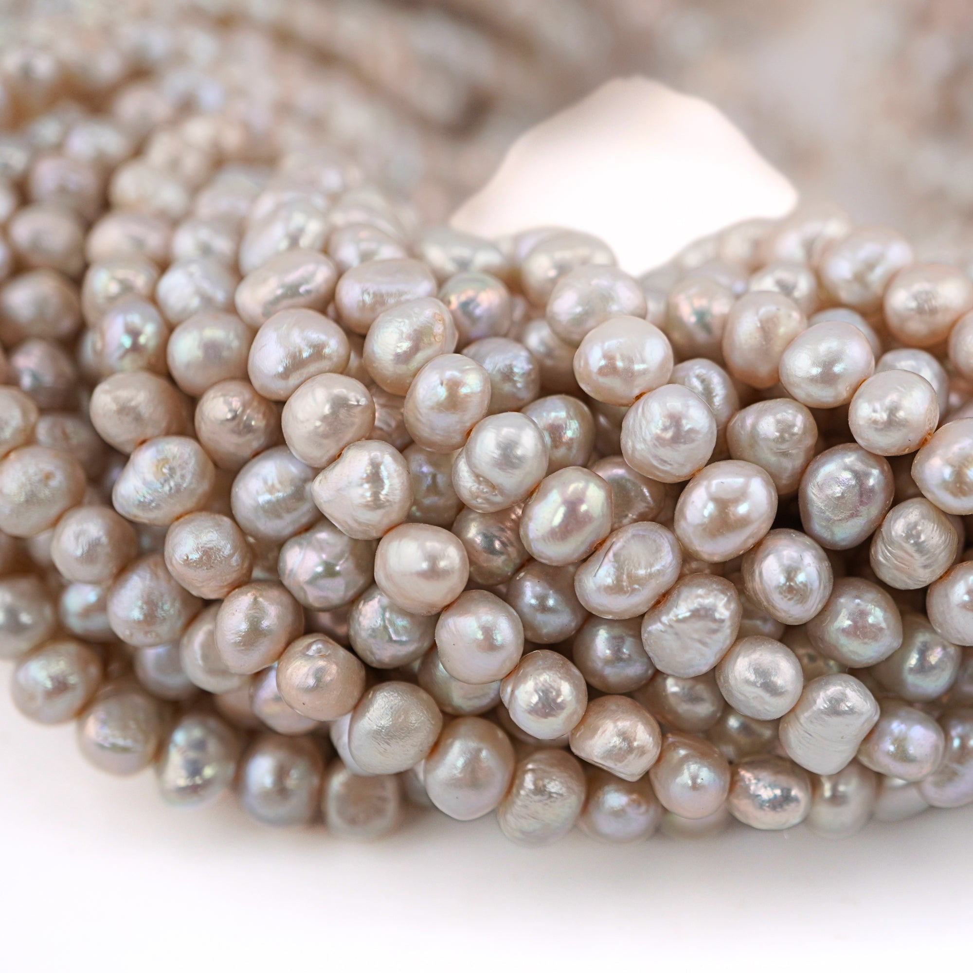 Light Gray Baroque Freshwater Pearls Beads