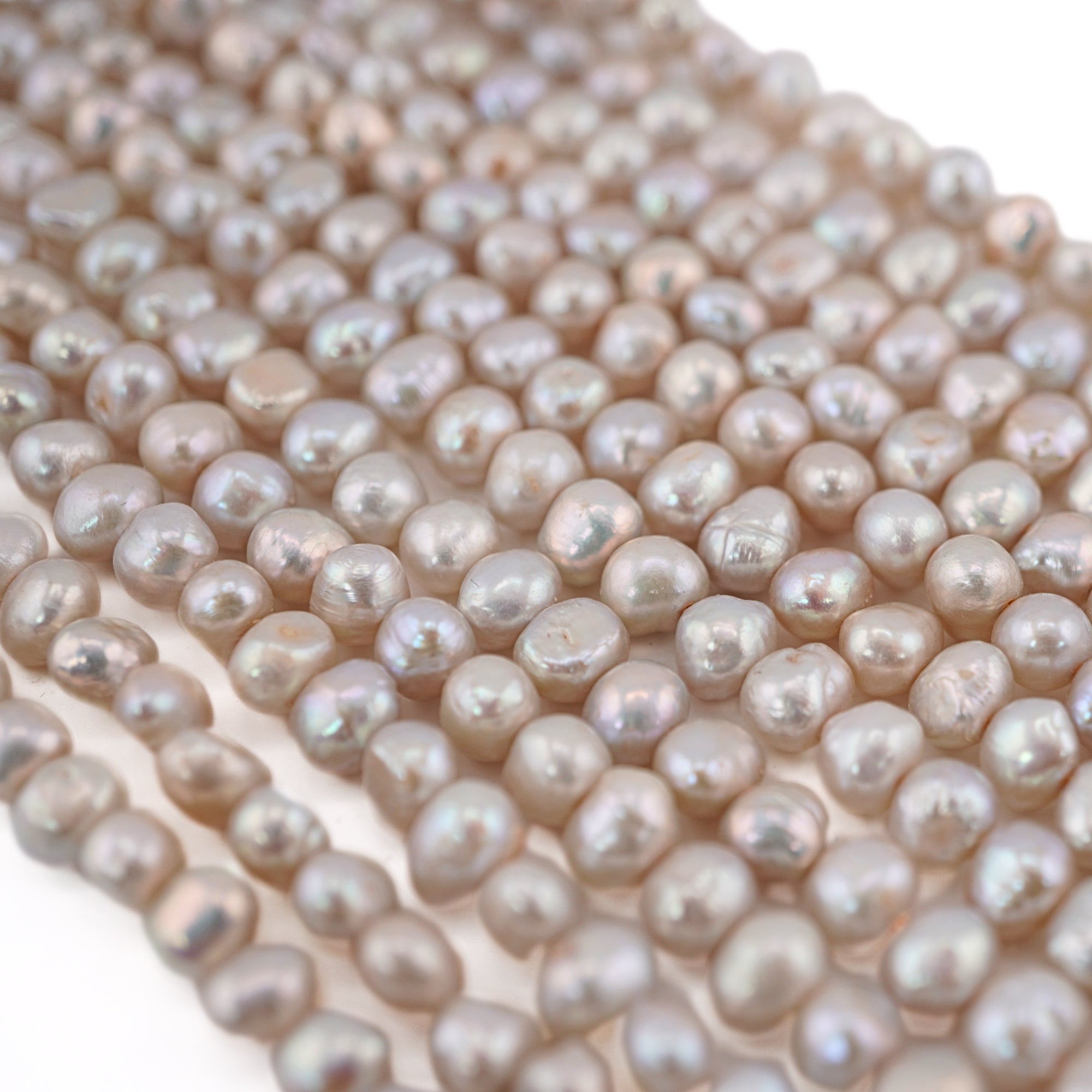 Light Gray Baroque Freshwater Pearls Beads