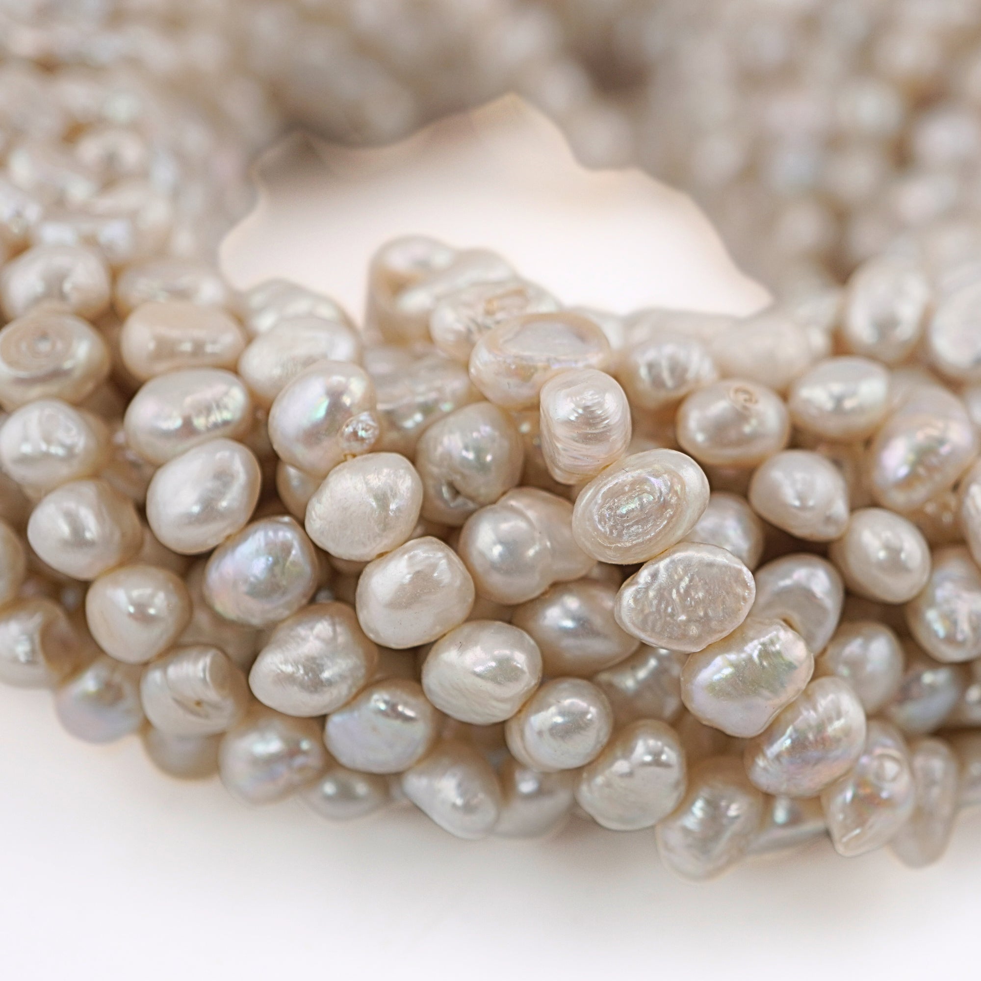 Light Gray Baroque Freshwater Pearls Beads