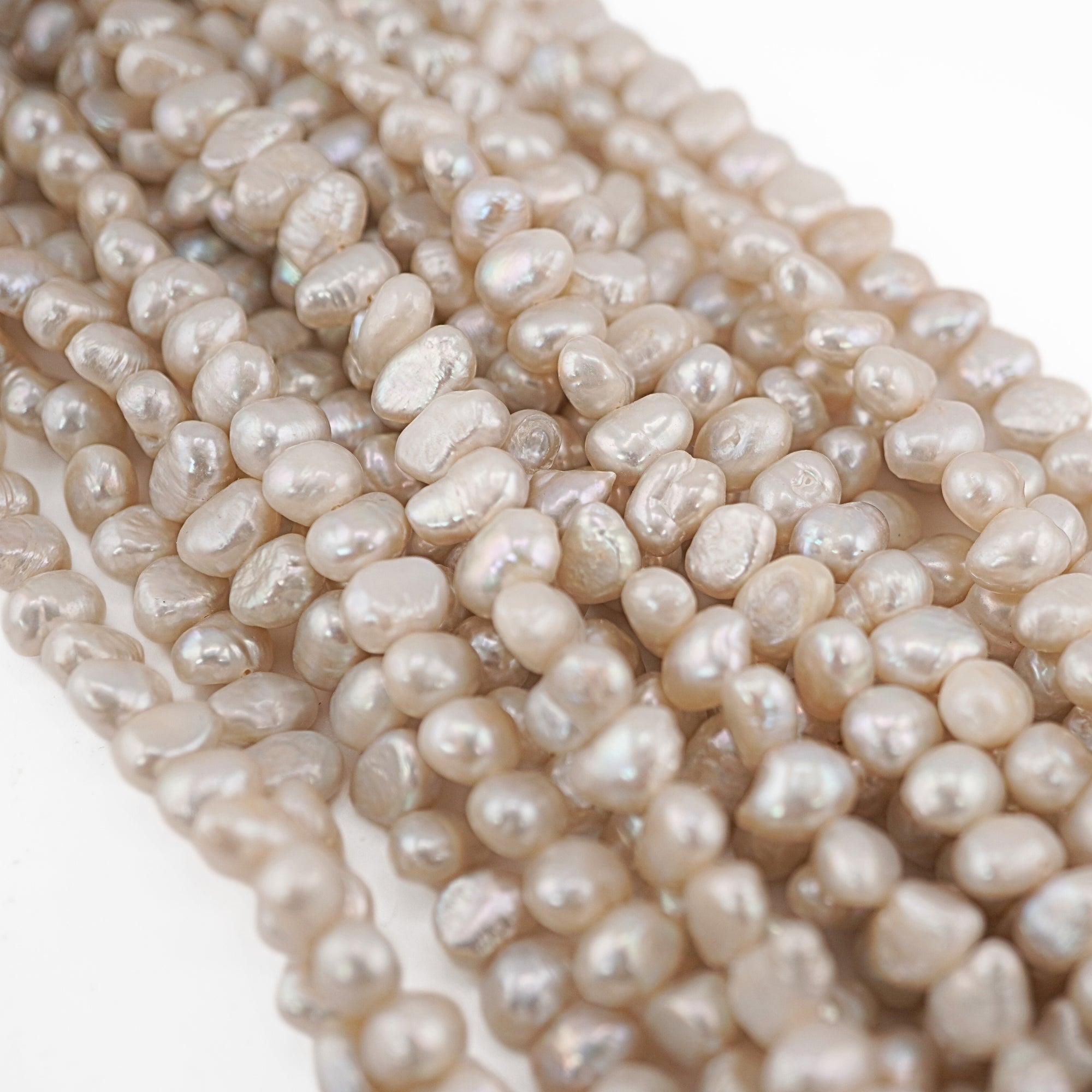 Light Gray Baroque Freshwater Pearls Beads