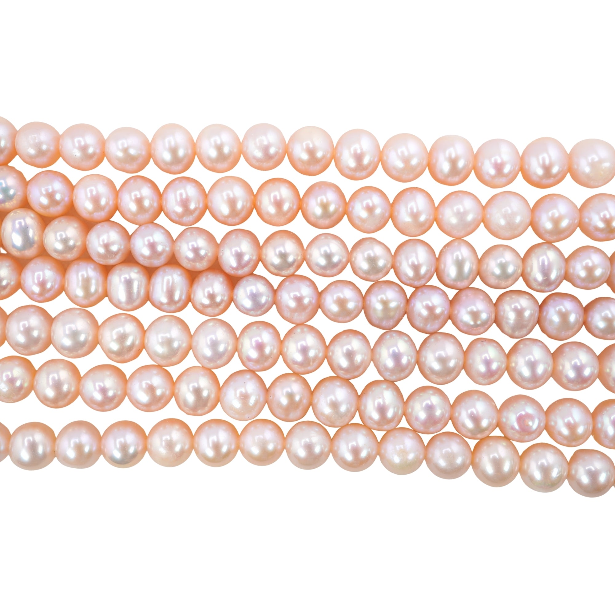 Melon Near Round Freshwater Pearls Beads