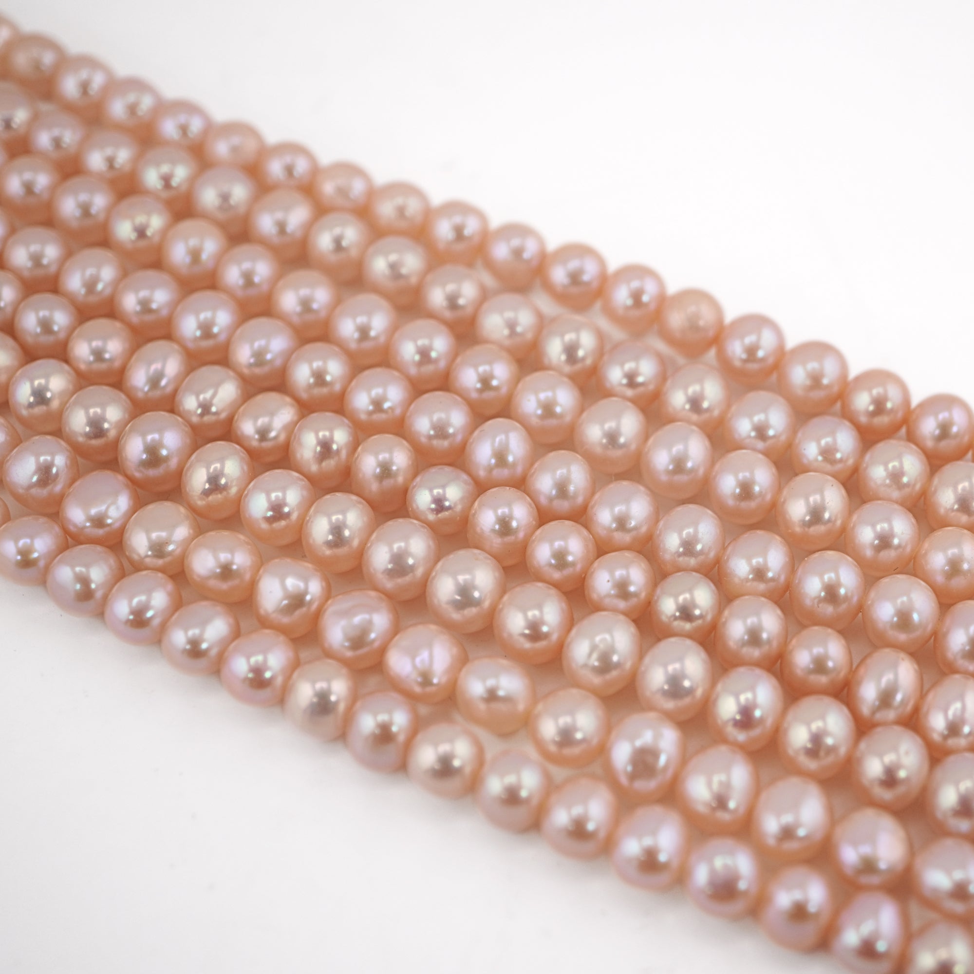 Melon Near Round Freshwater Pearls Beads