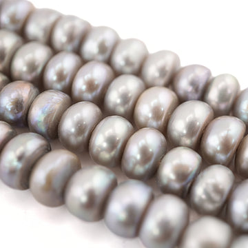 8 x 6 - 7 x 4 MM Gray Potato Freshwater Pearls Beads