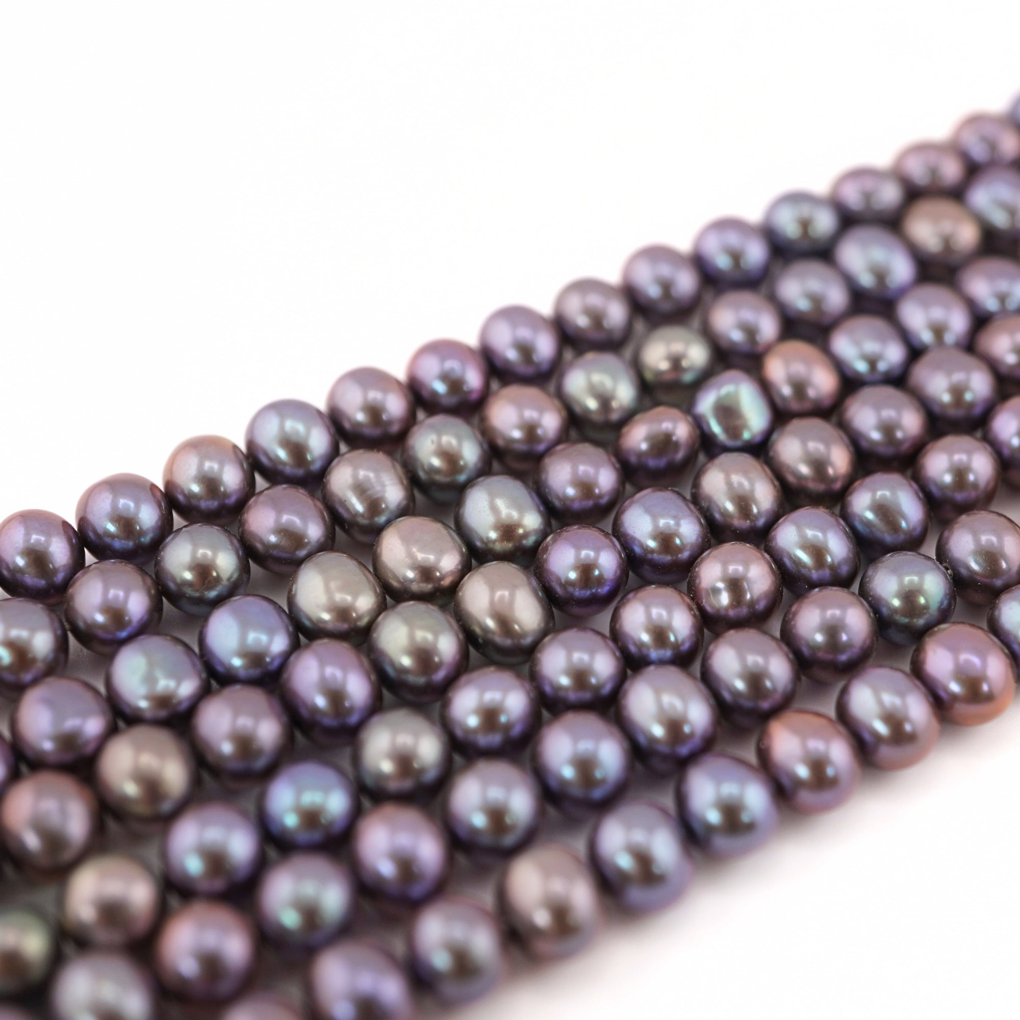 6 x 5 MM Peacock Potato Freshwater Pearls Beads