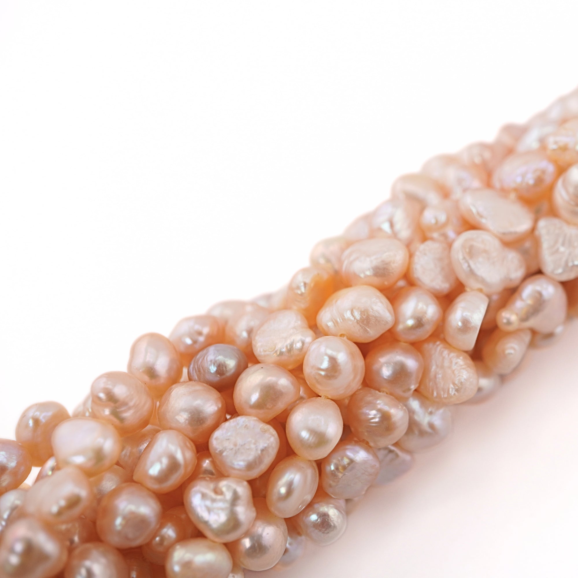 Peach Baroque Freshwater Pearls Beads