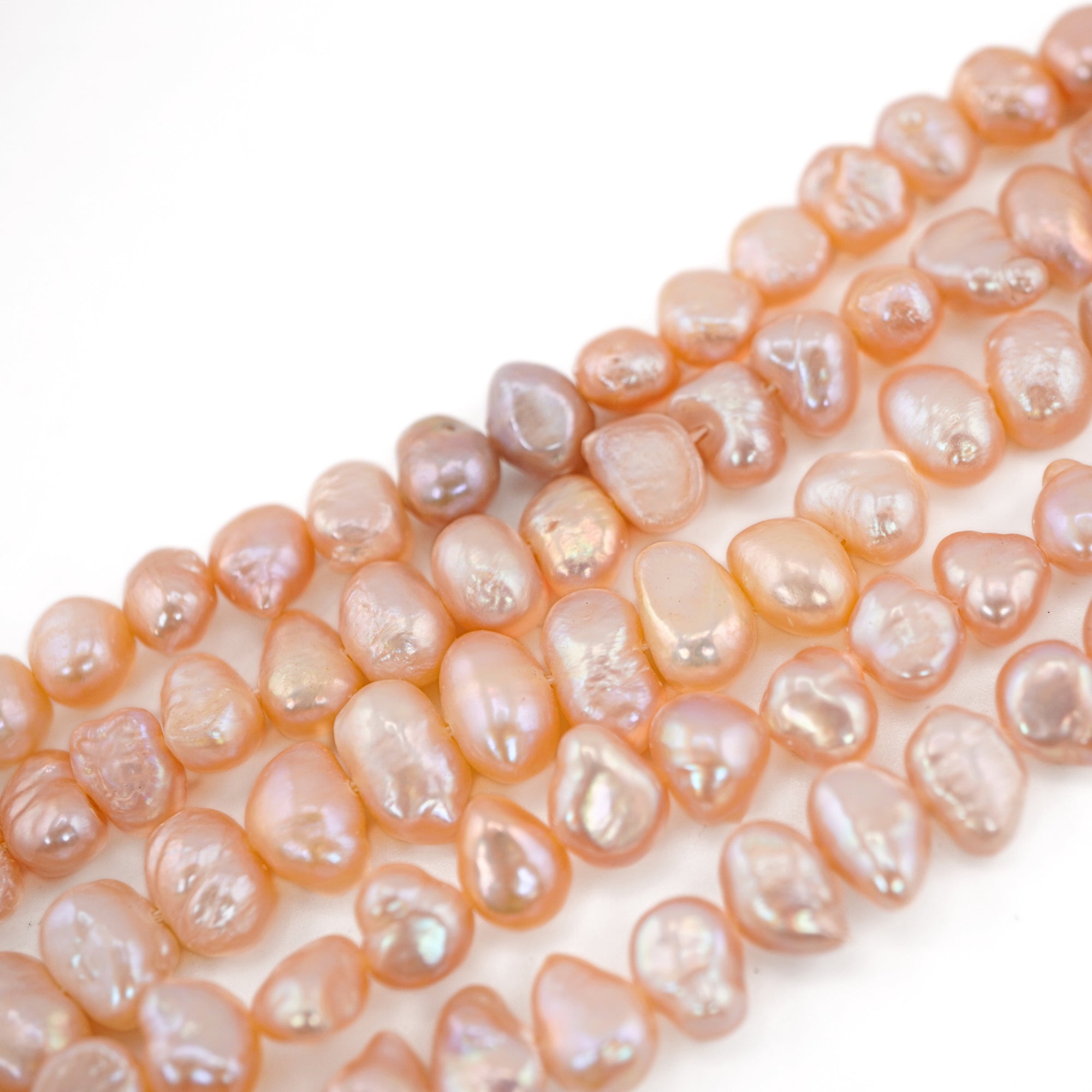 Peach Baroque Freshwater Pearls Beads